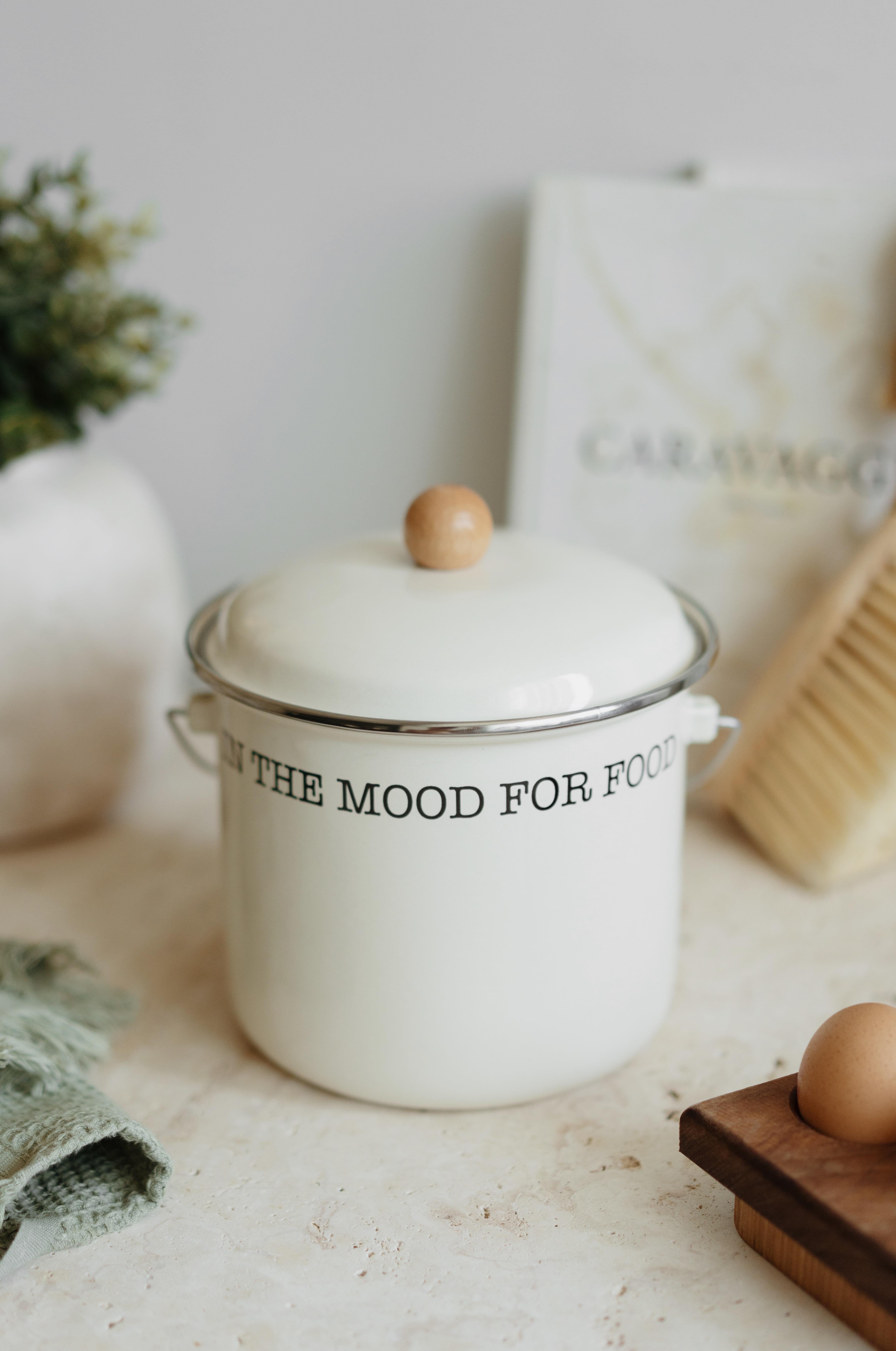  Ahşap Detaylı Emaye Yoğurt/Bakliyat Bakracı