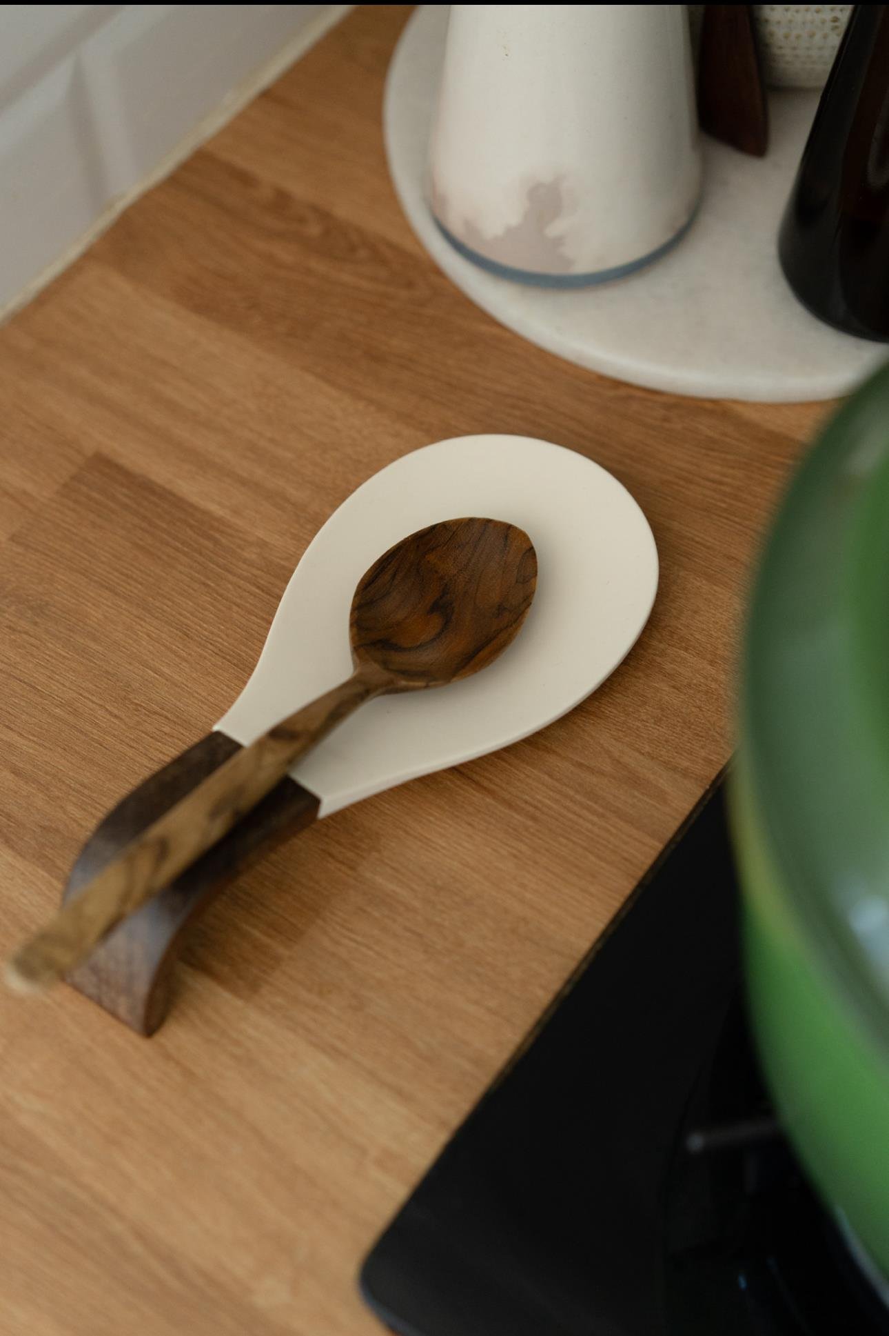  Akasya Saplı Silikon Tezgah Üstü Kirli Kaşıklık