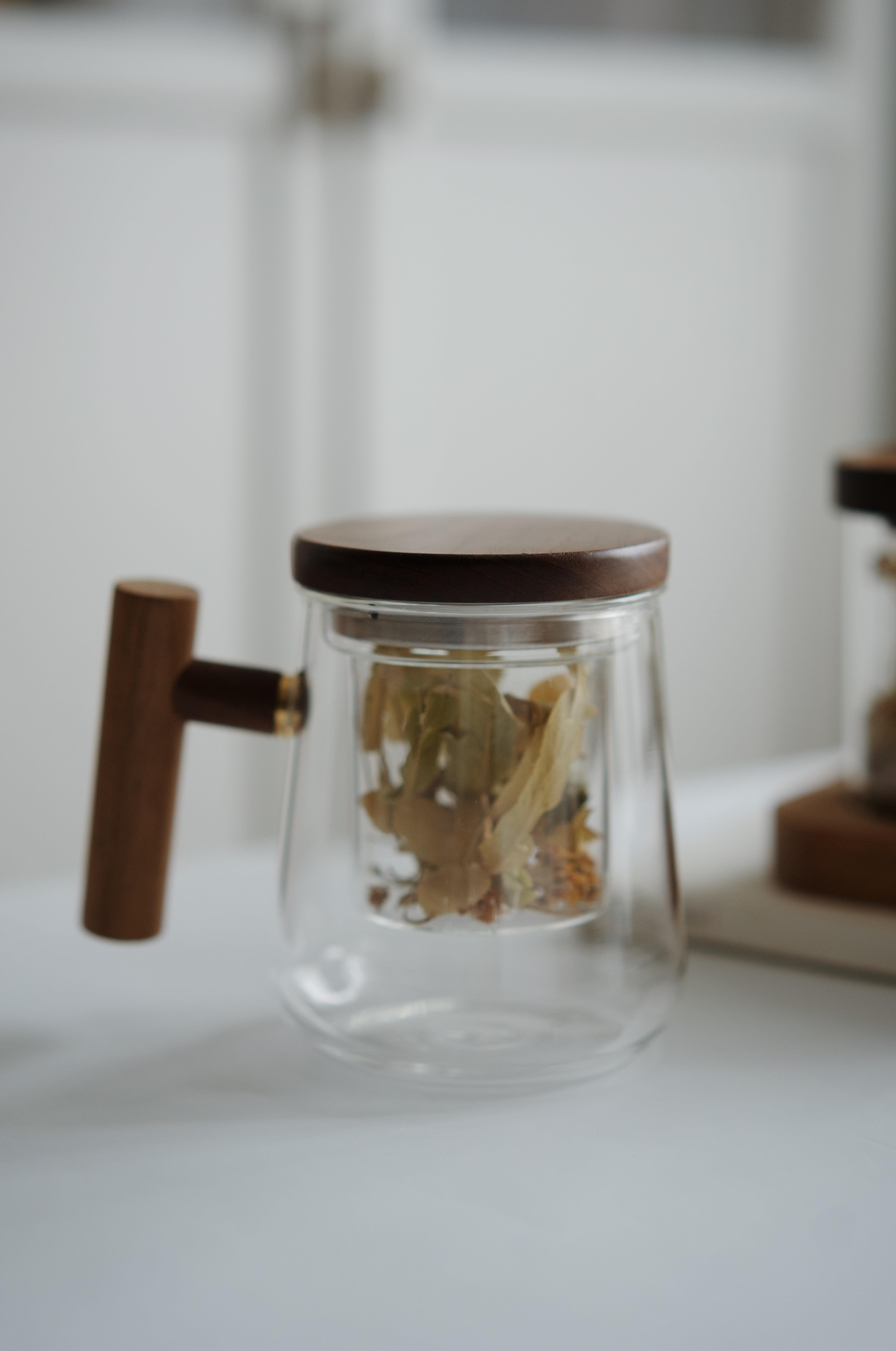 01 Akasya Düz Kulplu Cam Demlik (Borosilikat Cam)