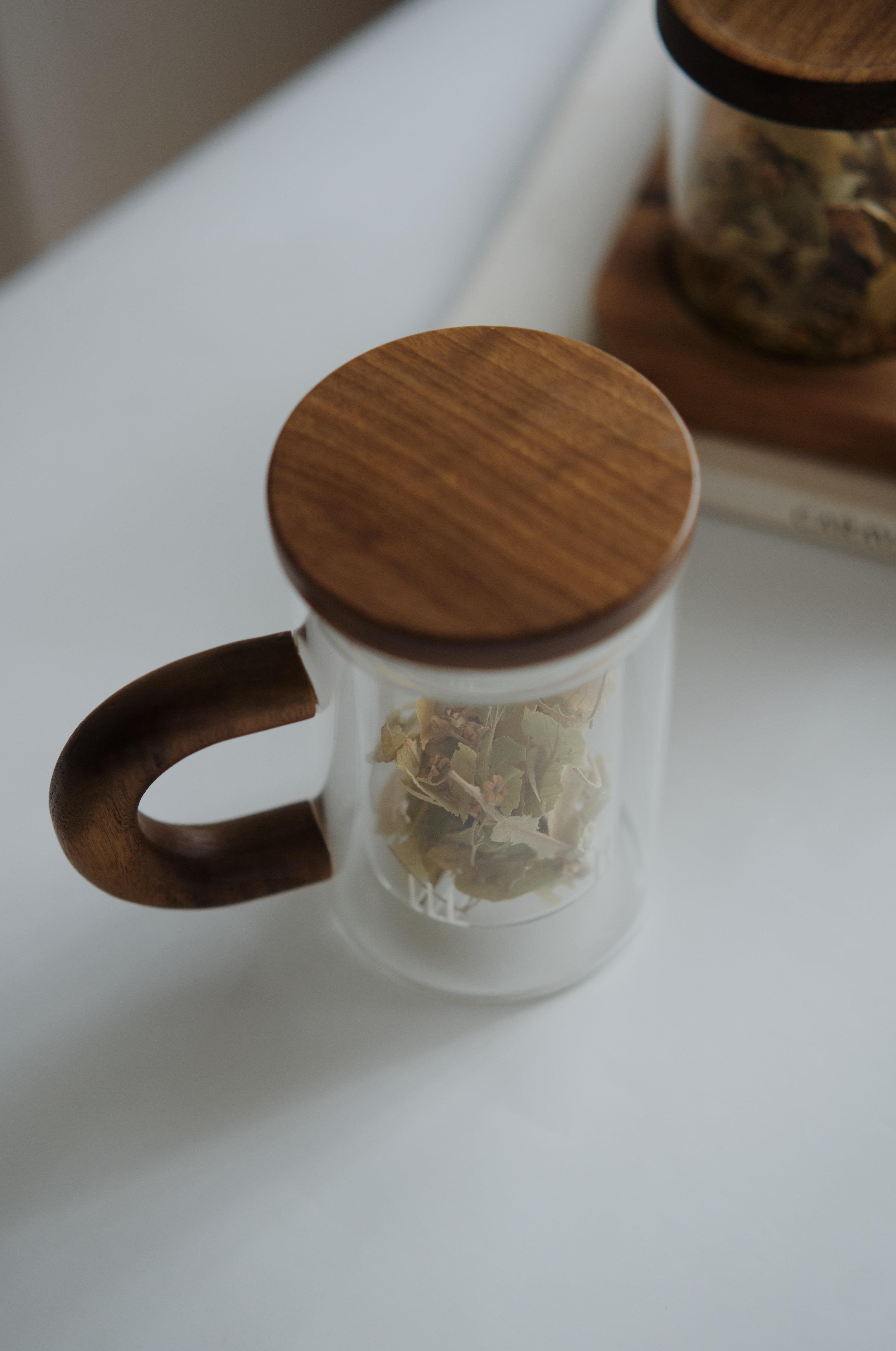 02 Akasya Yuvarlak Kulplu Cam Demlik (Borosilikat Cam)