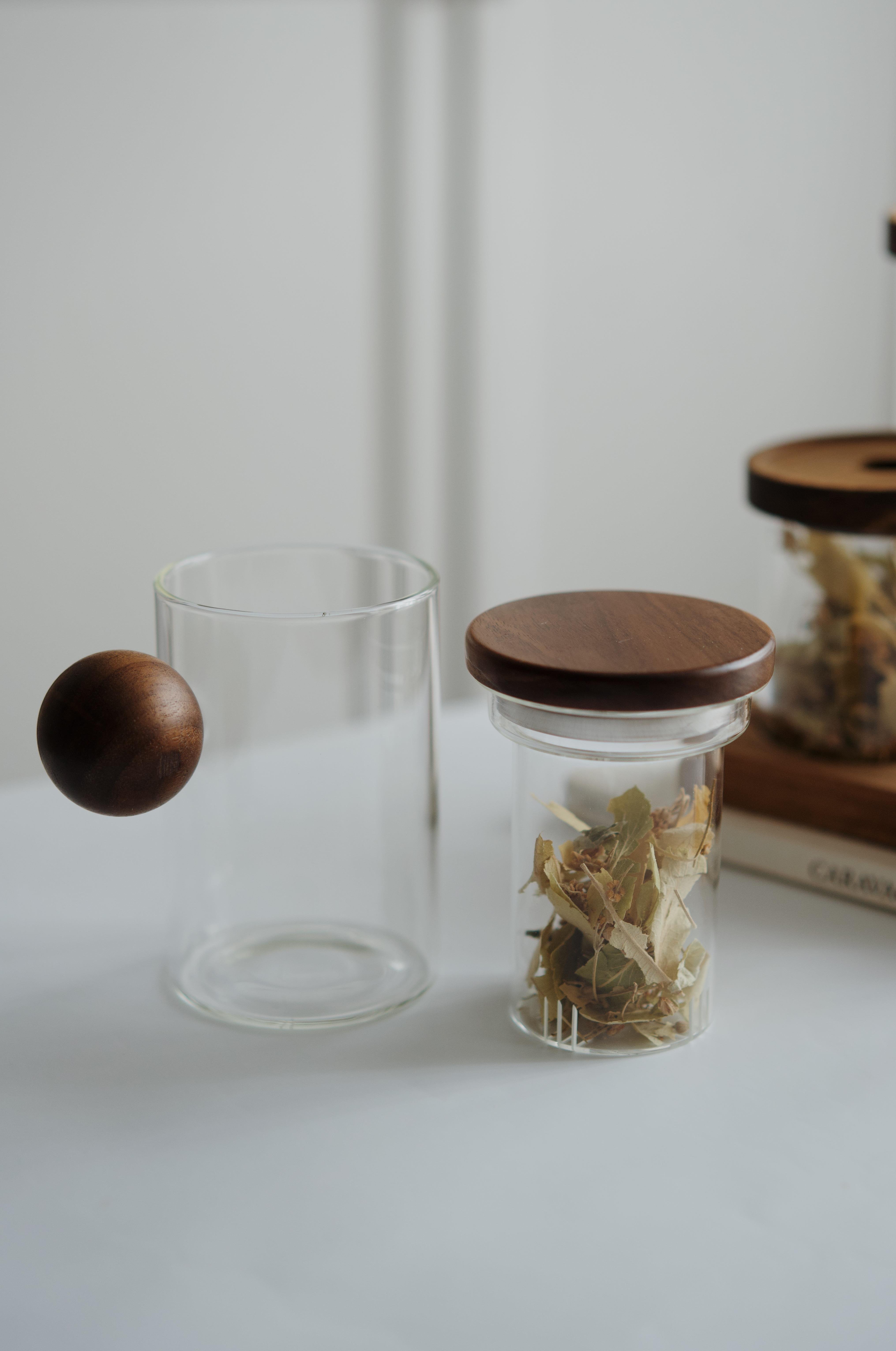 03 Akasya Top Saplı ve Kapaklı Cam Demlik (Borosilikat Cam)