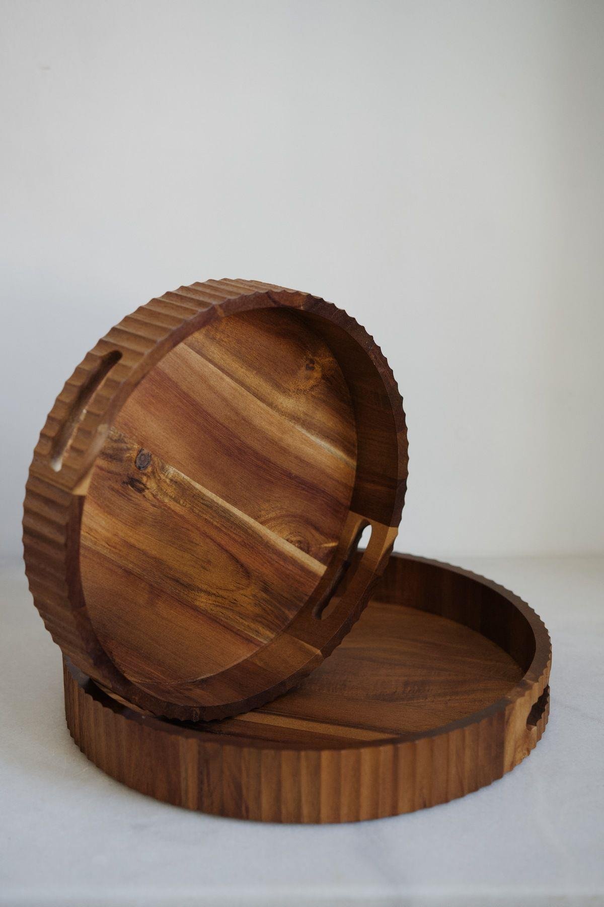 2'li Akasya Curve Tepsi