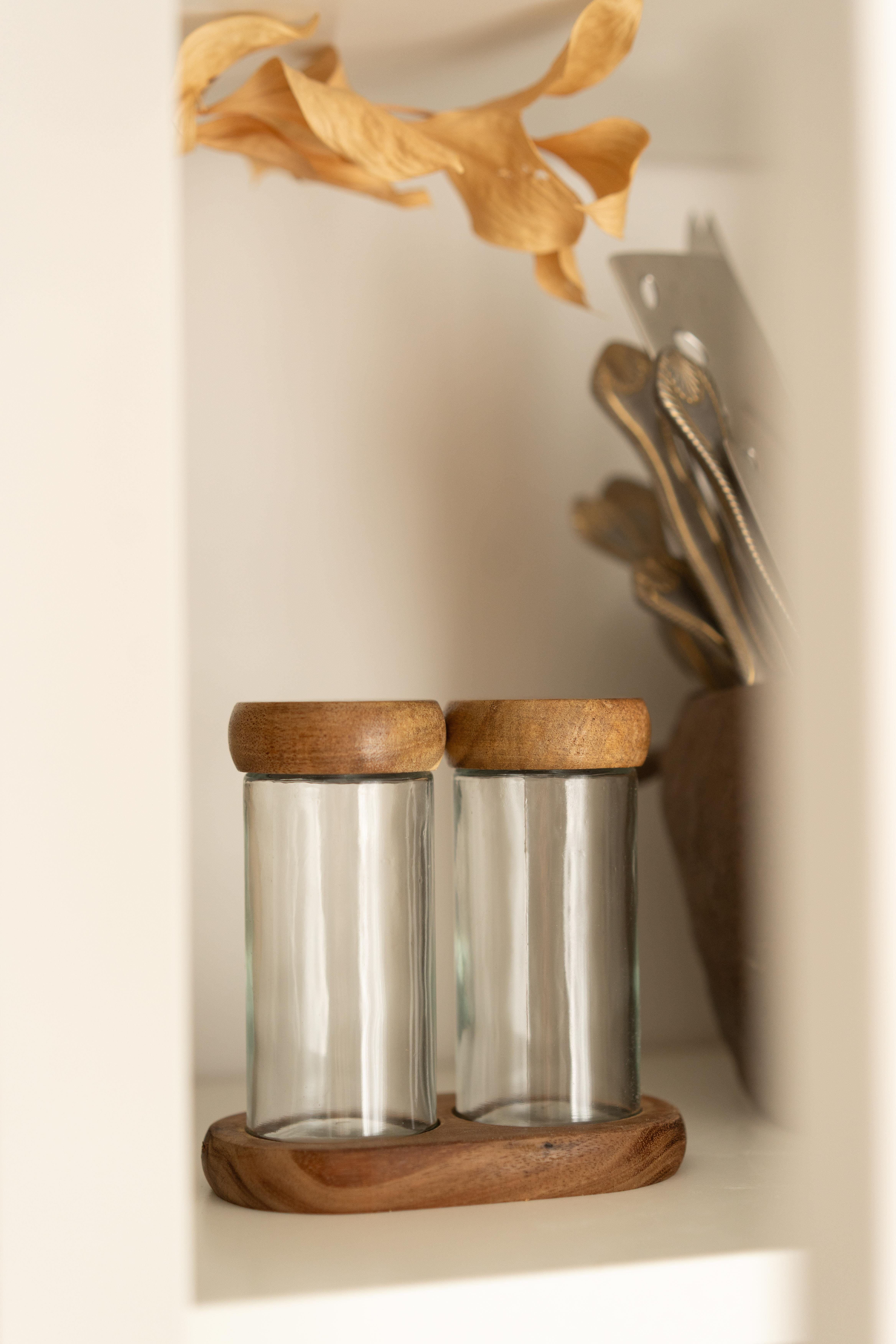 2'li Akasya Standlı Tuzluk