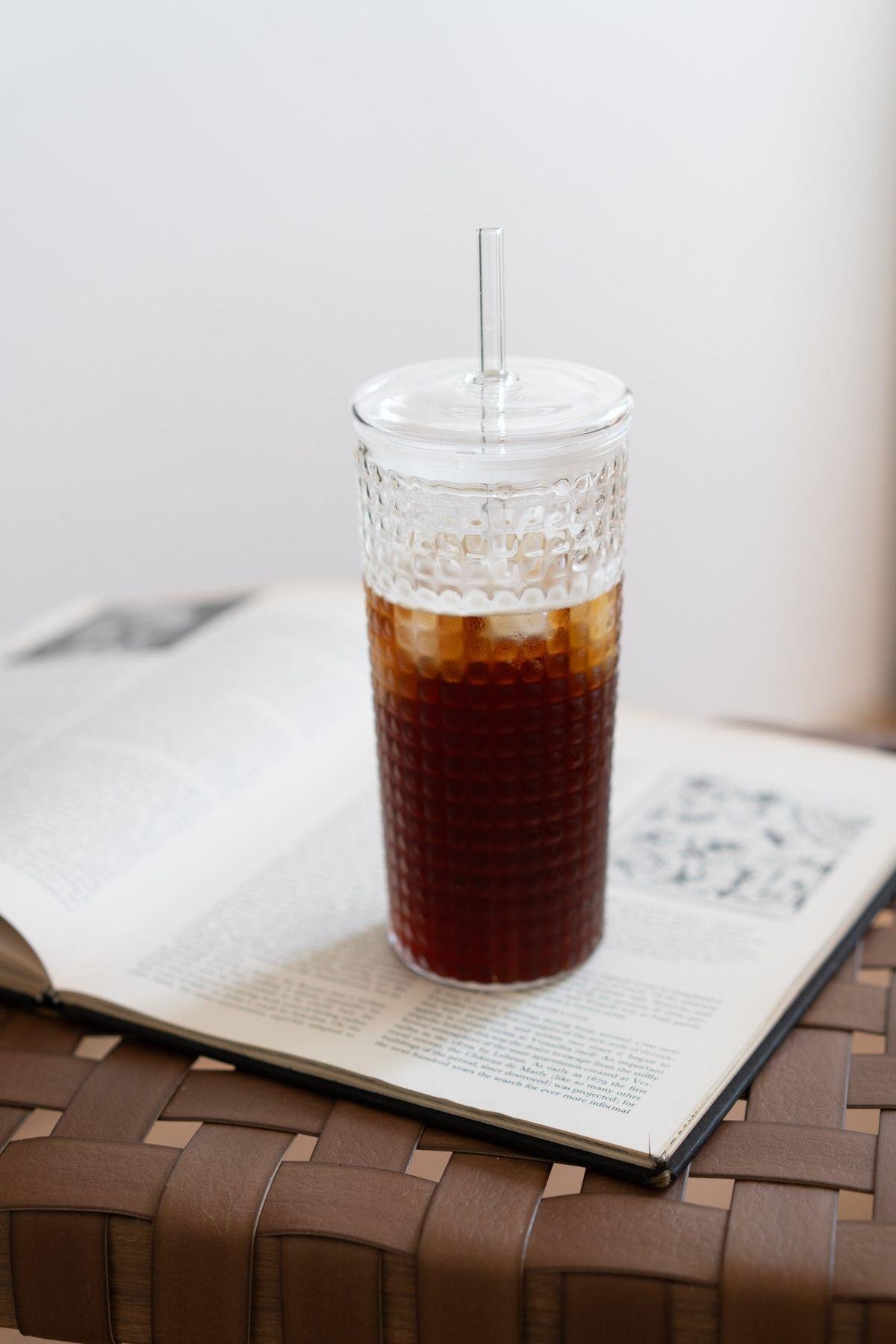 2'li Cam Pipetli Vakum Kapaklı Bardak