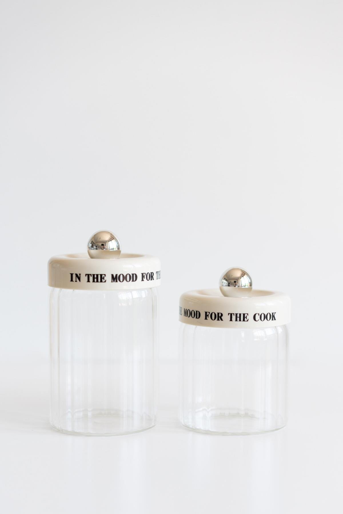 2li Krem Vakum Kapaklı Motto Cam Kavanoz Seti (320ml+450ml)