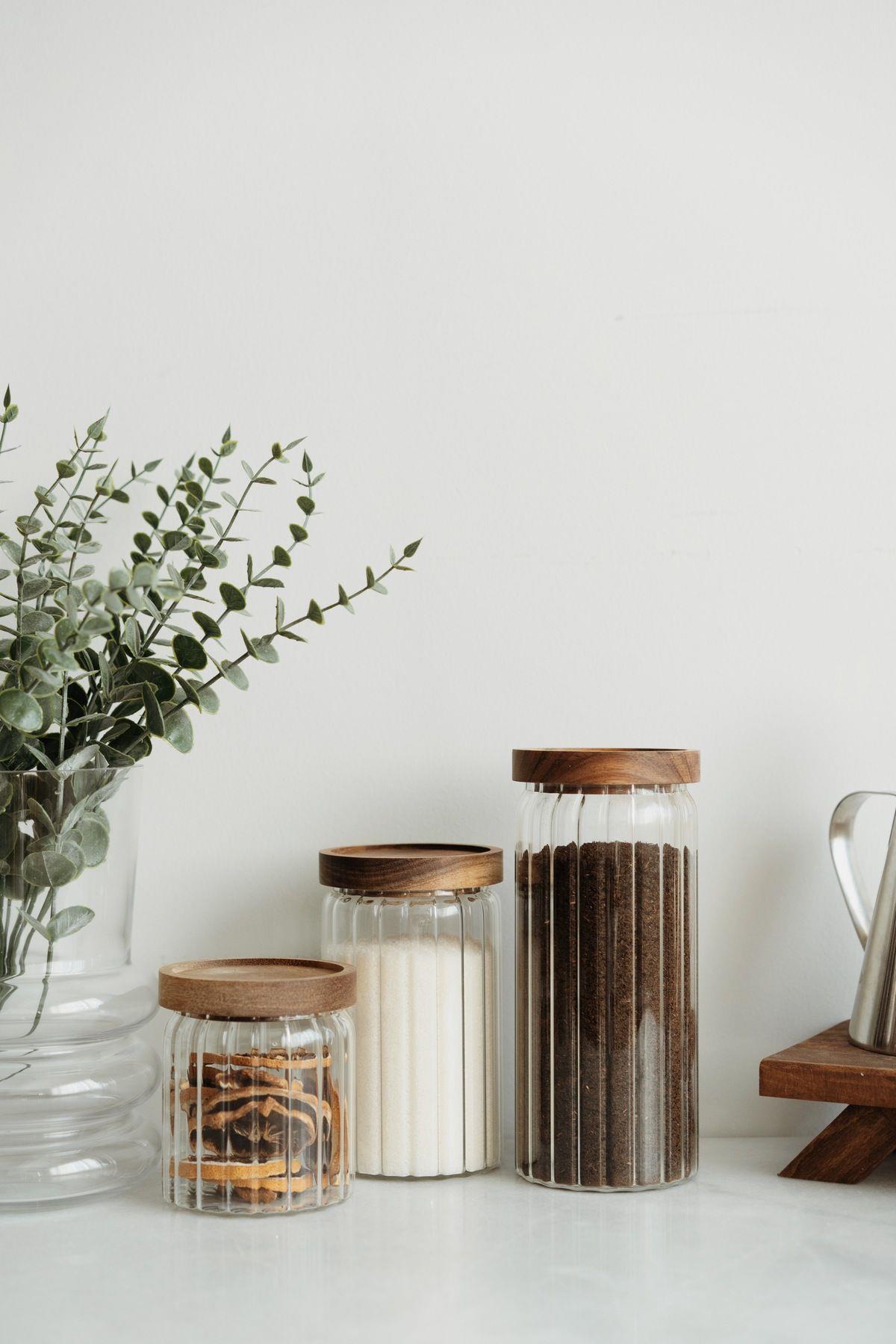 3'lü Akasya Vakum Kapaklı Kavanoz Seti