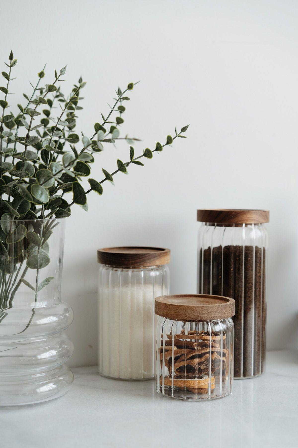 3'lü Akasya Vakum Kapaklı Kavanoz Seti