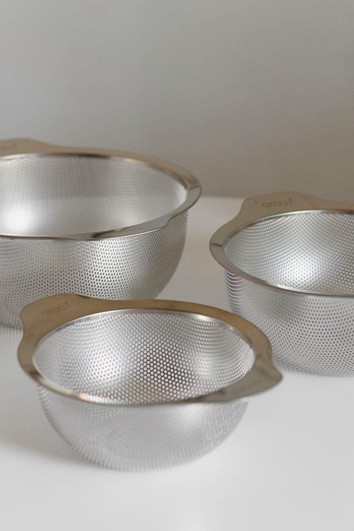 3^lü Paslanmaz Çelik Süzgeç Seti