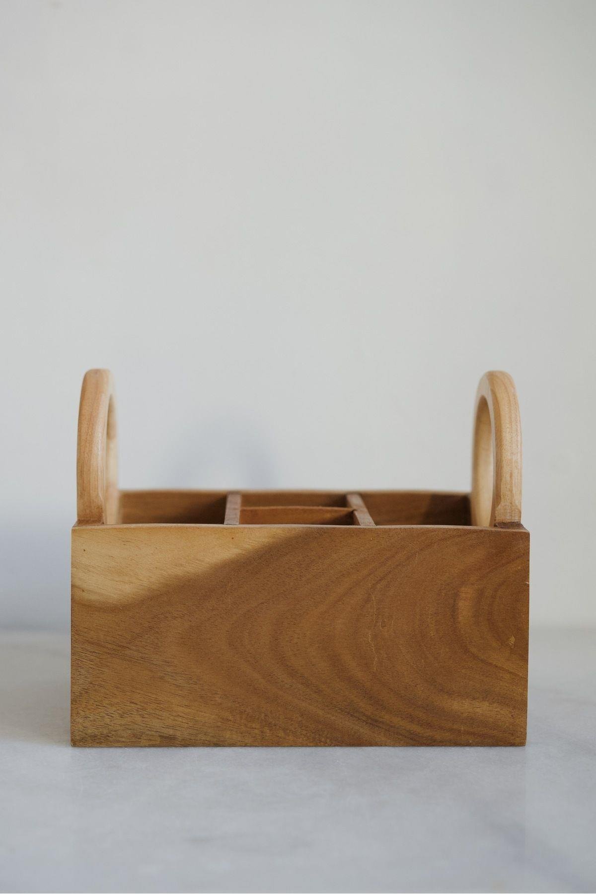 4 Bölmeli Akasya Organizer (16,5 x 24 cm)