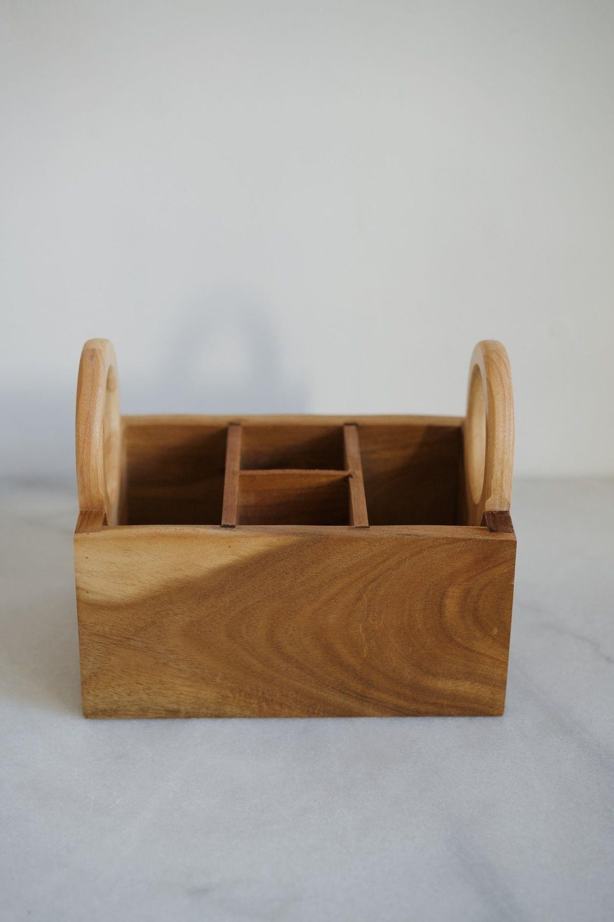 4 Bölmeli Akasya Organizer (16,5 x 24 cm)