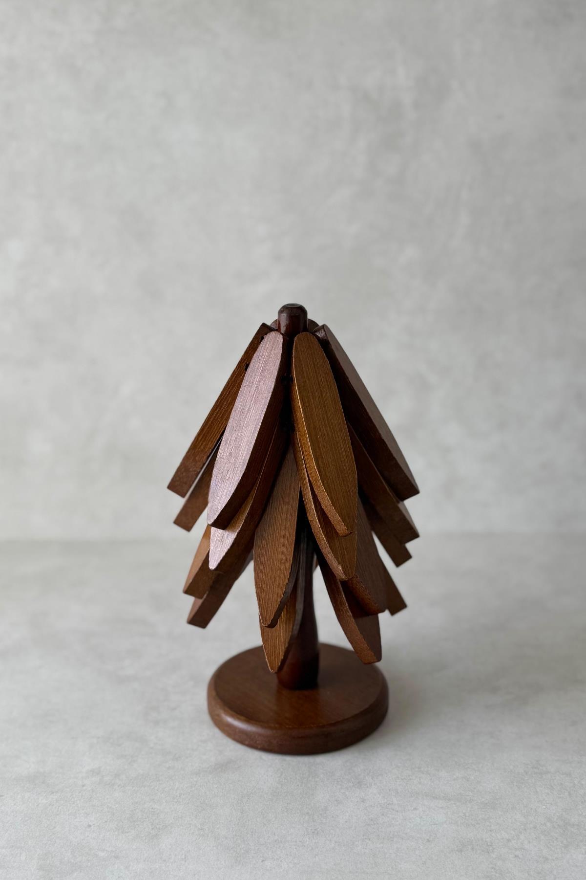 4'lü Ağaç Nihale (Ceviz Rengi) DKRZ-817, one size