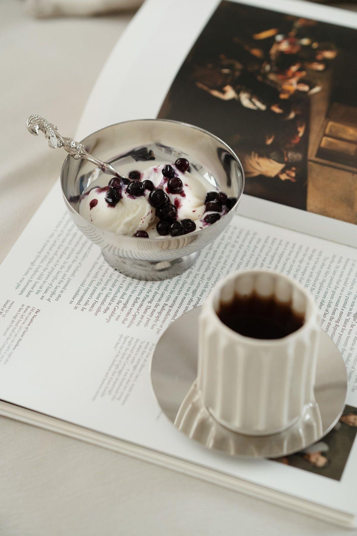 6'lı Metal Çay Tabağı (Paslanmaz Çelik)