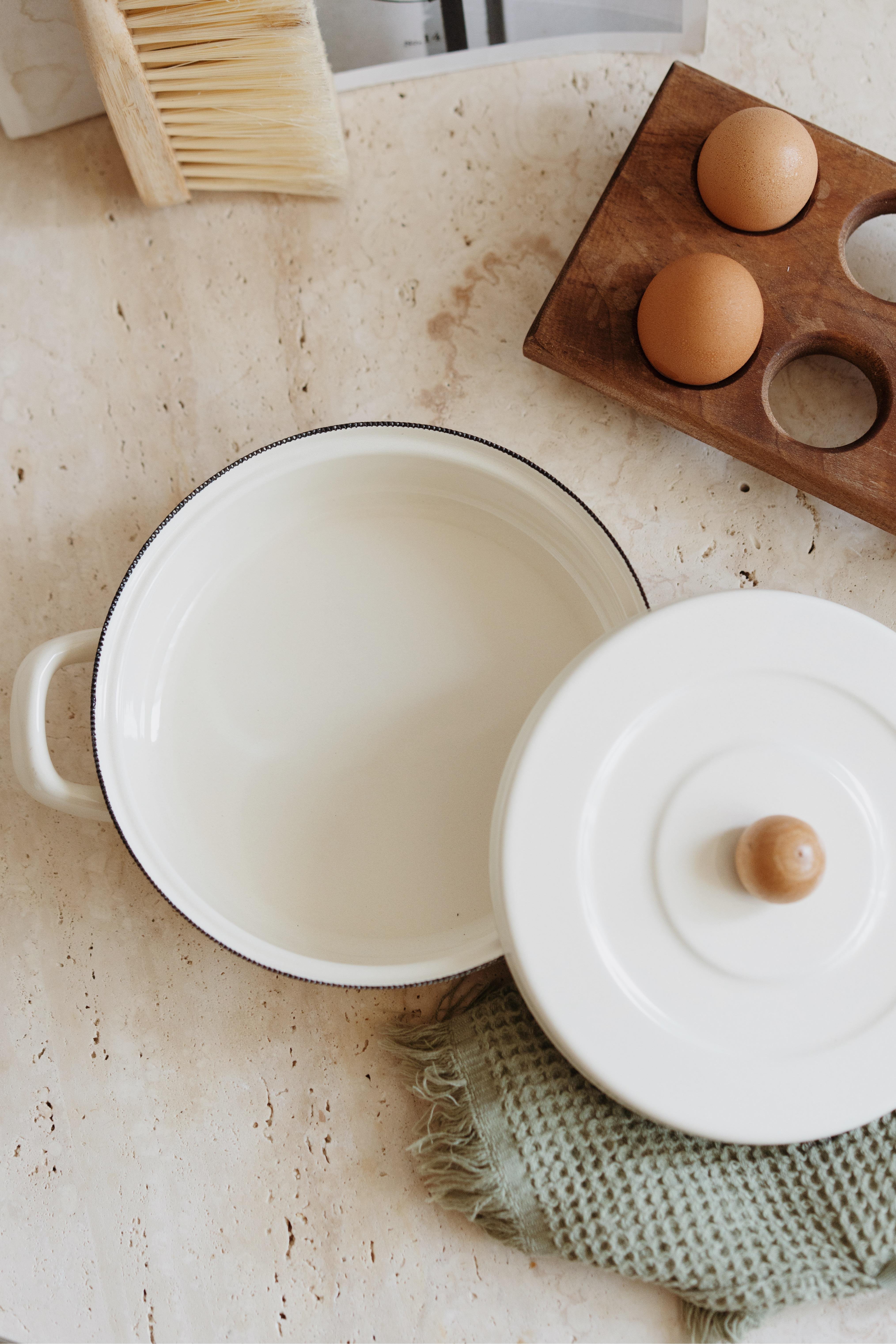 Ahşap Detaylı Emaye Sahan