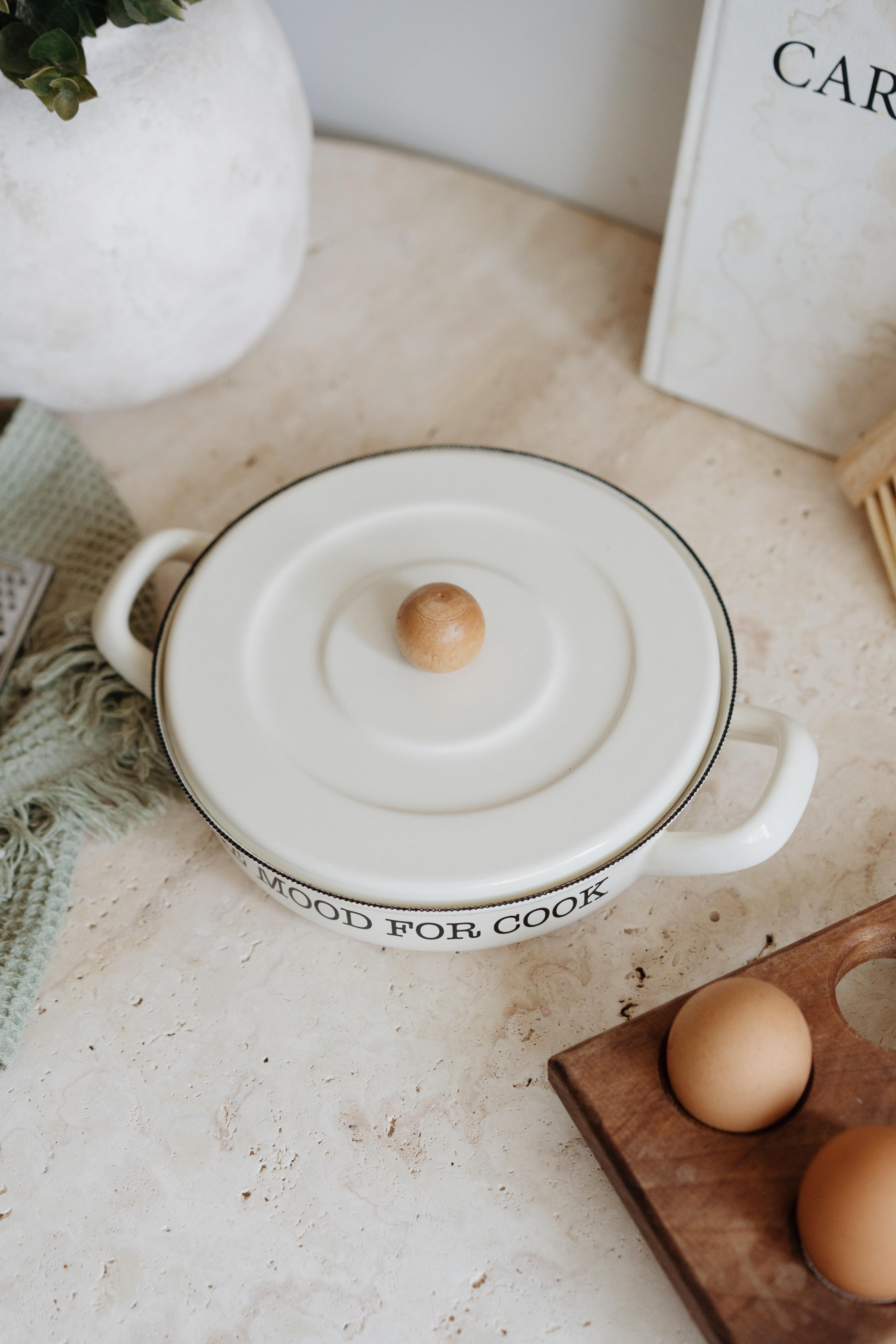 Ahşap Detaylı Emaye Sahan