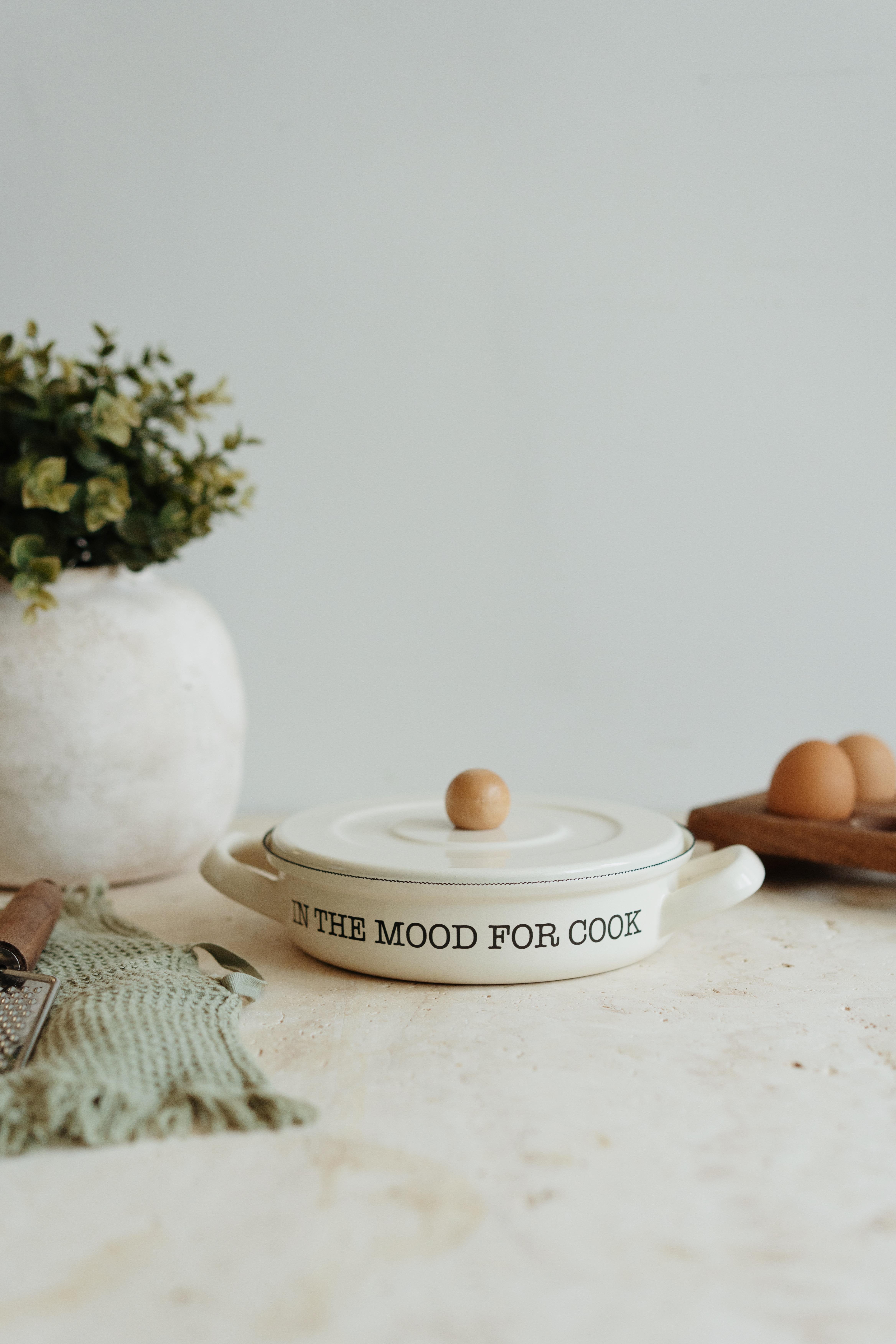 Ahşap Detaylı Emaye Sahan