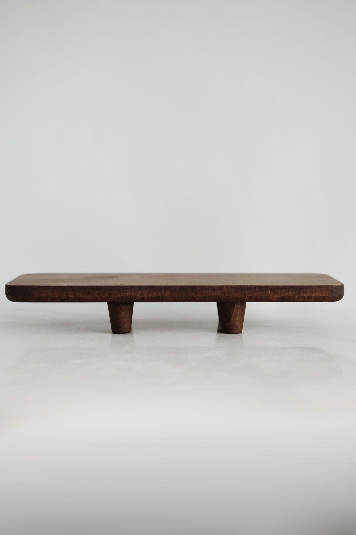 Ahşap Dikdörtgen Ayaklı Stand (14x36CM)