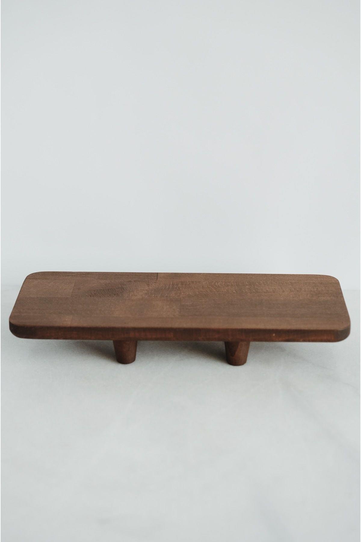 Ahşap Dikdörtgen Ayaklı Stand (14x36CM)