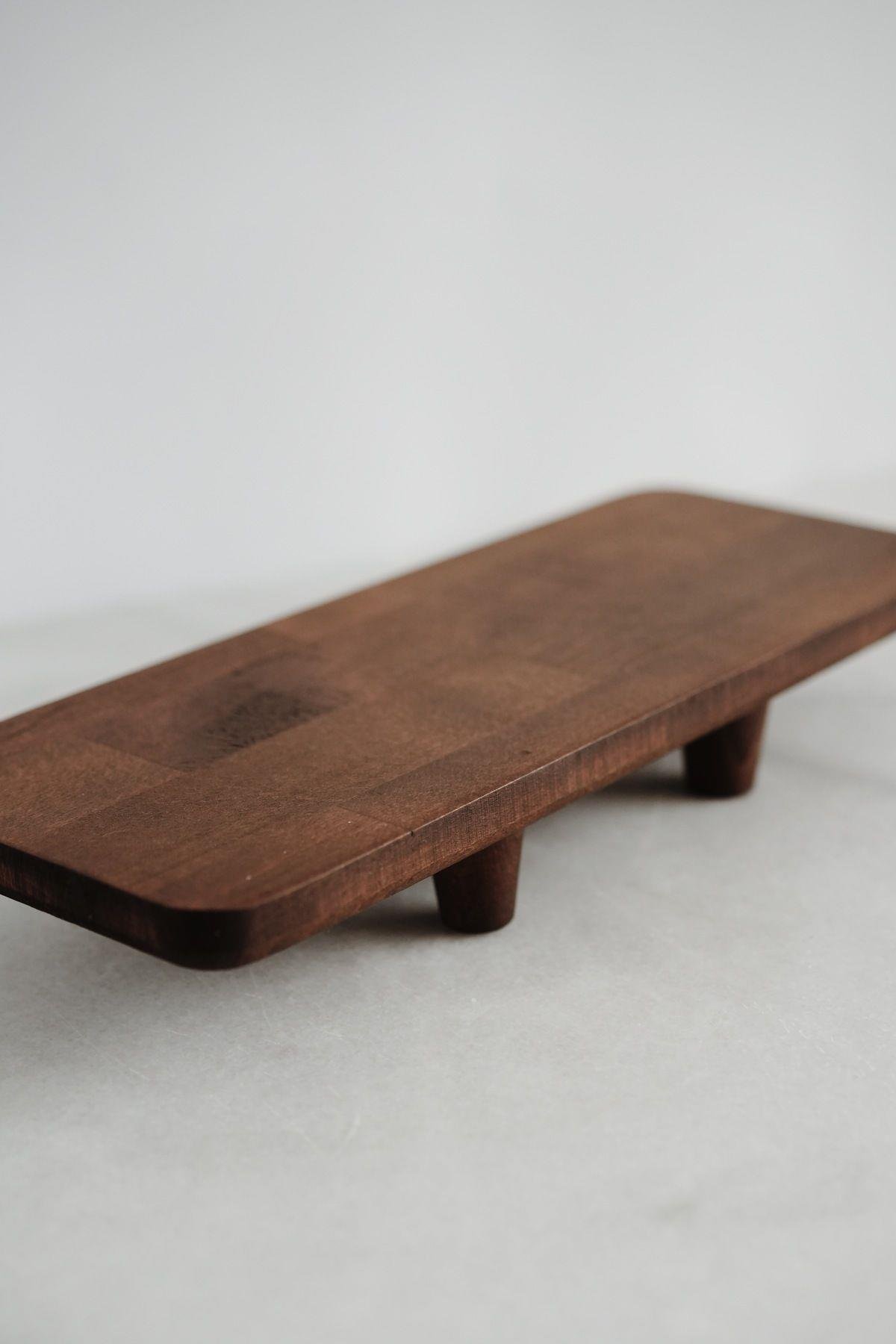 Ahşap Dikdörtgen Ayaklı Stand (14x36CM)