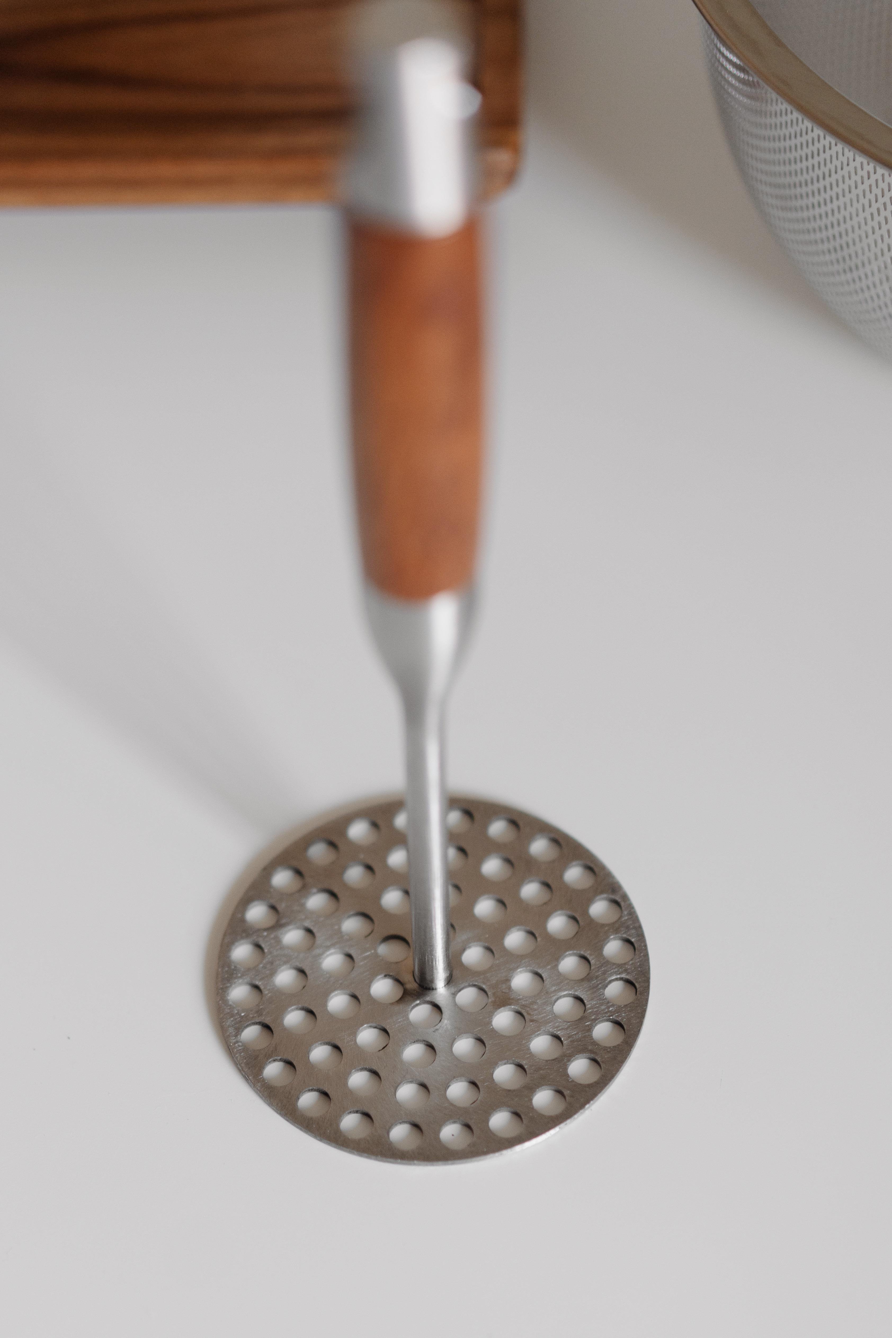 Ahşap Saplı Patates Ezeceği (Paslanmaz Çelik)