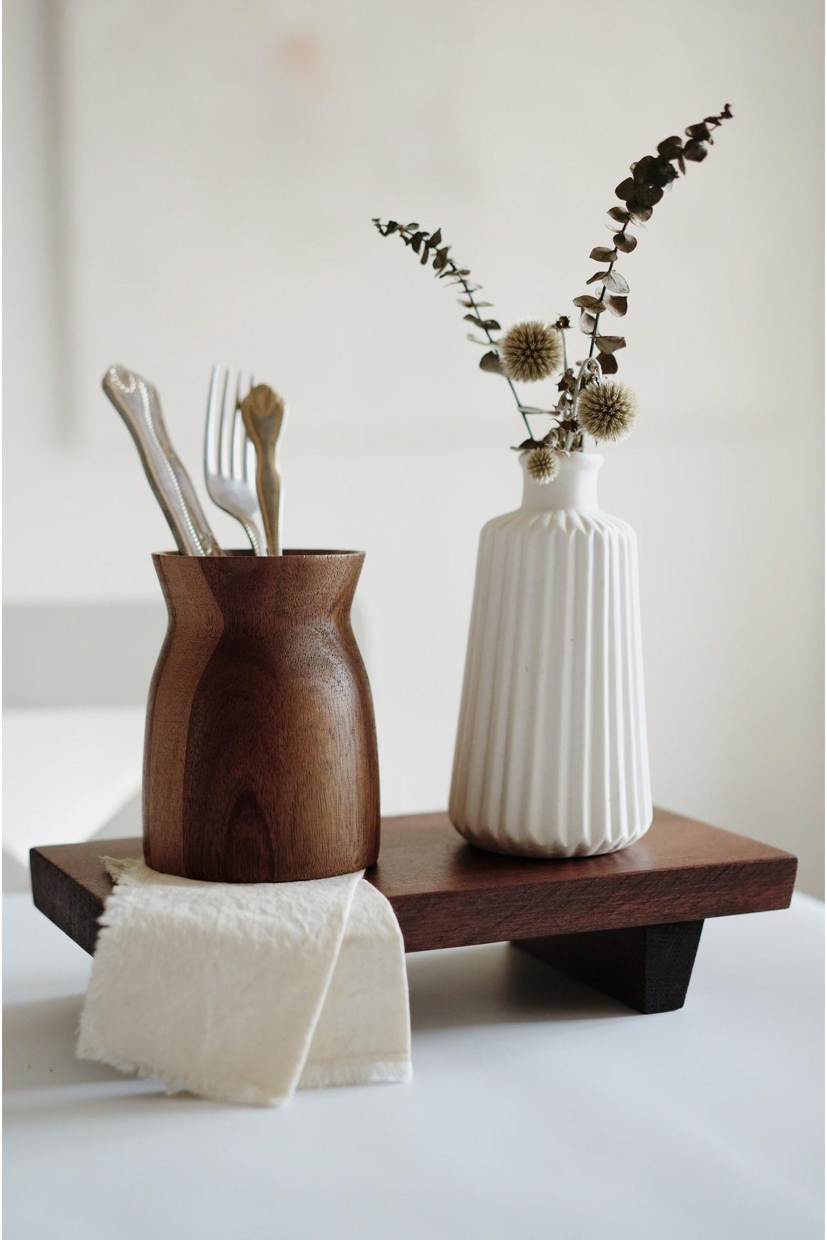 Ahşap Tezgah Üstü Düzenleyici Stand (15x30cm)