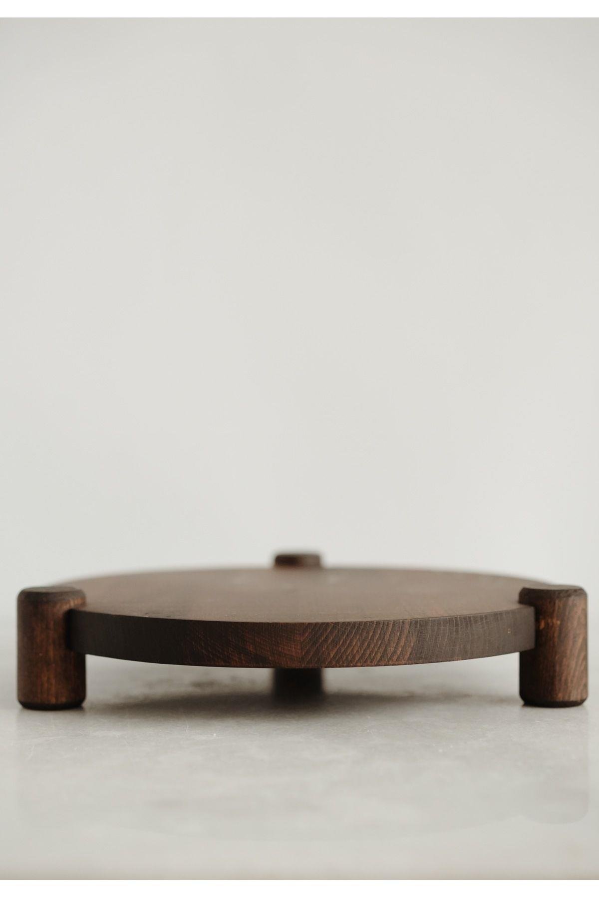 Ahşap Yuvarlak Ayaklı Stand (25 Cm)