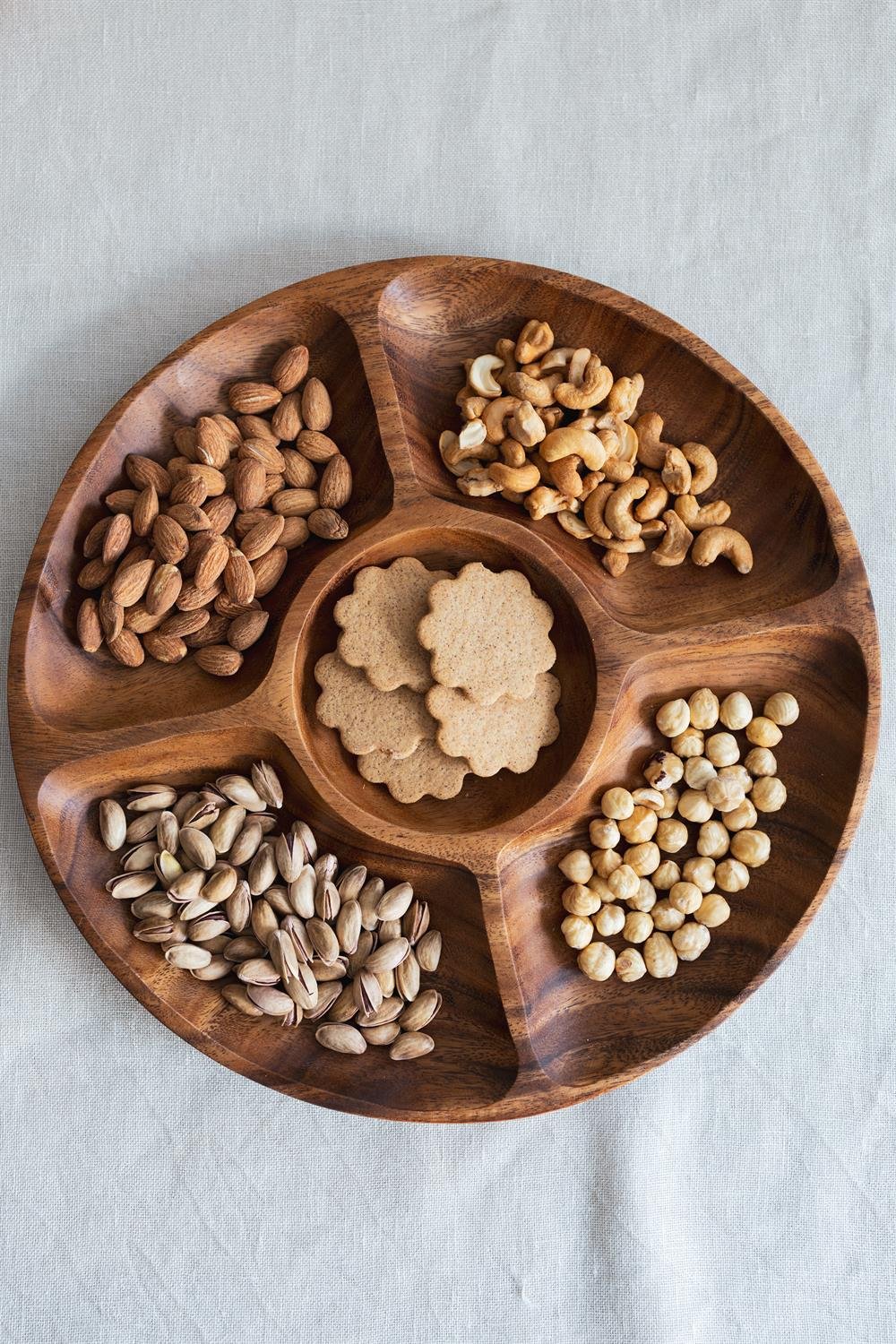 Akasya Bölmeli Kuruyemiş Tabağı