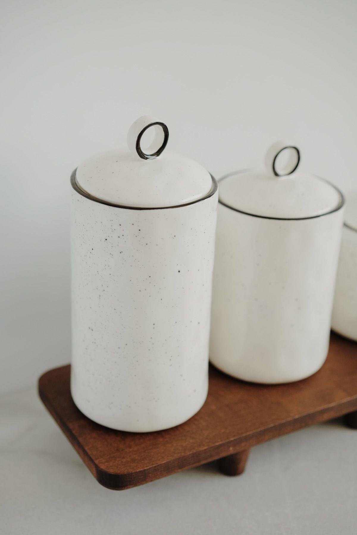 Arya 3'lü Porselen Baharatlık Seti