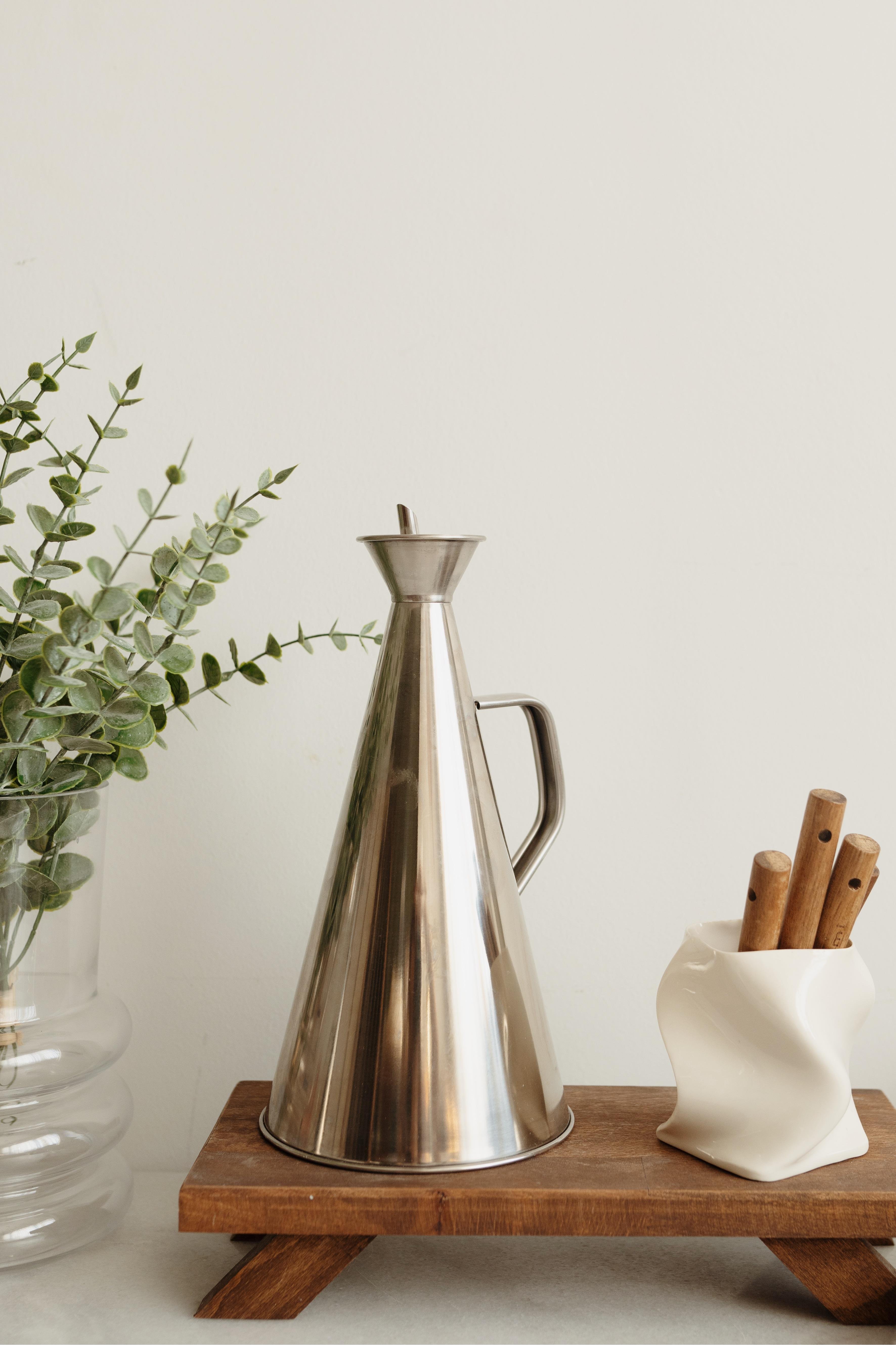 Dekorzdükkan Valery 2'li Paslanmaz Çelik Yağdanlık Seti