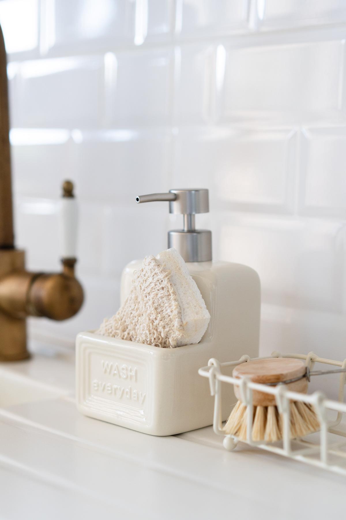 Krem Seramik Sıvı Sabunluk- 04