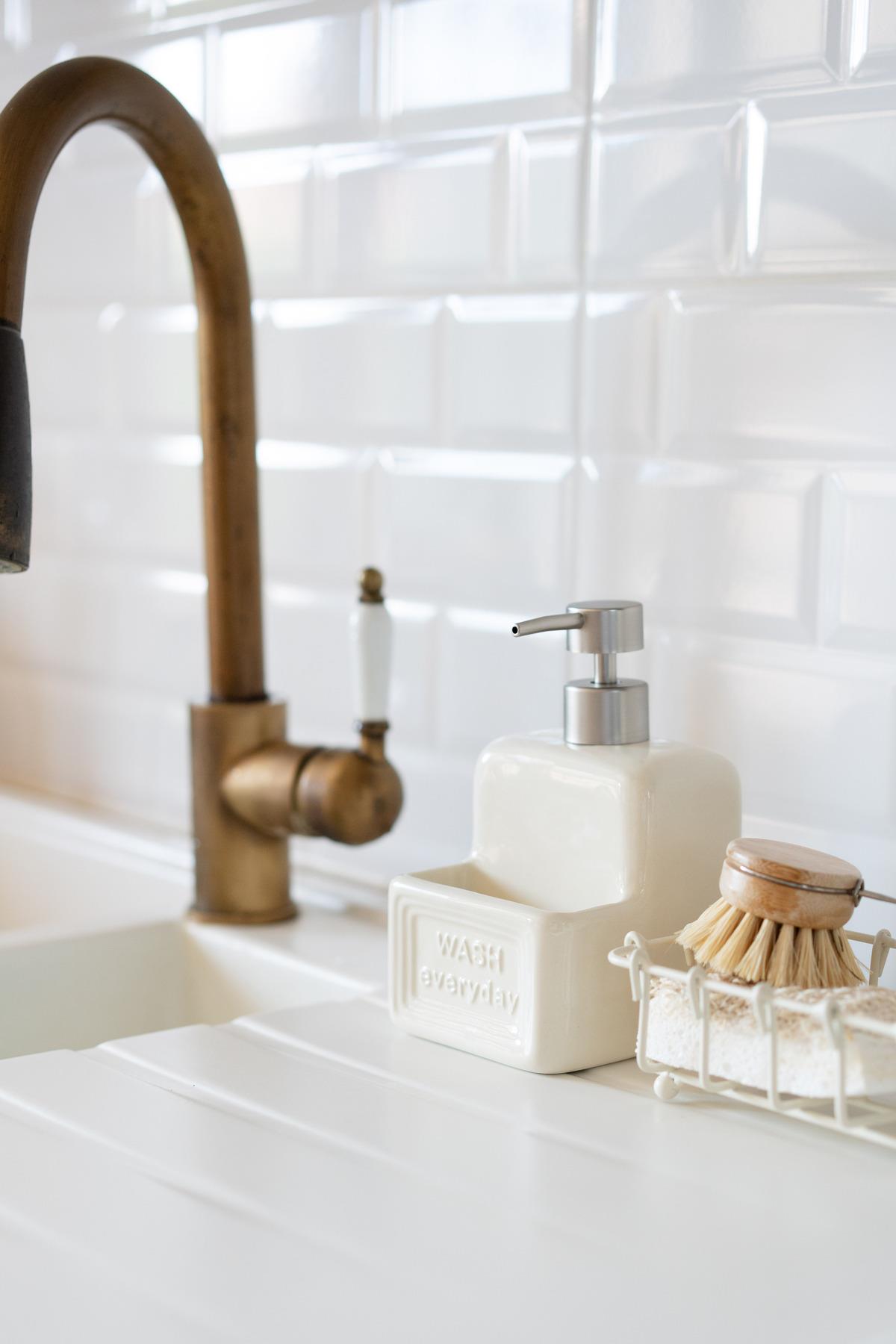 Krem Seramik Sıvı Sabunluk- 04