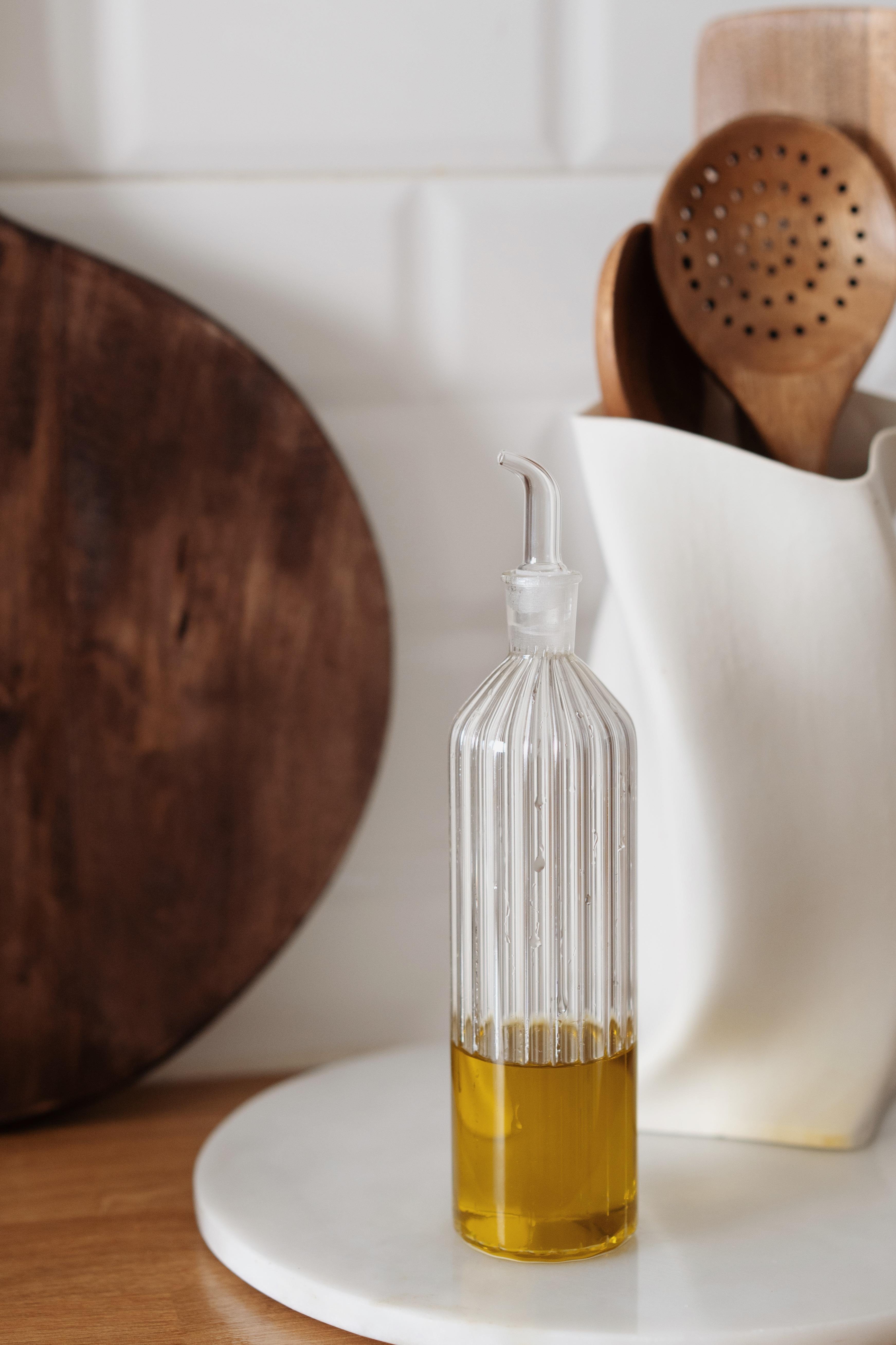 Mini Çizgili Cam Yağdanlık/Sosluk (220 ml)