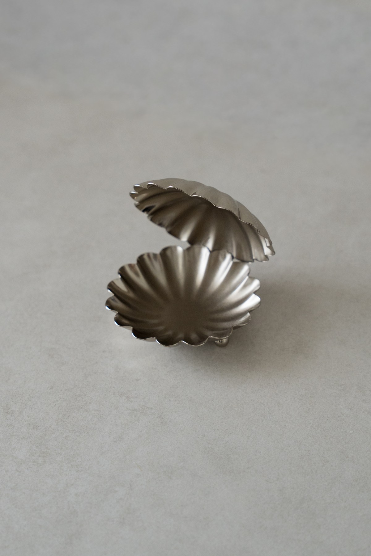 Mini Silver 2'li Midye Model Kaplama Lokumluk ve Şekerlik
