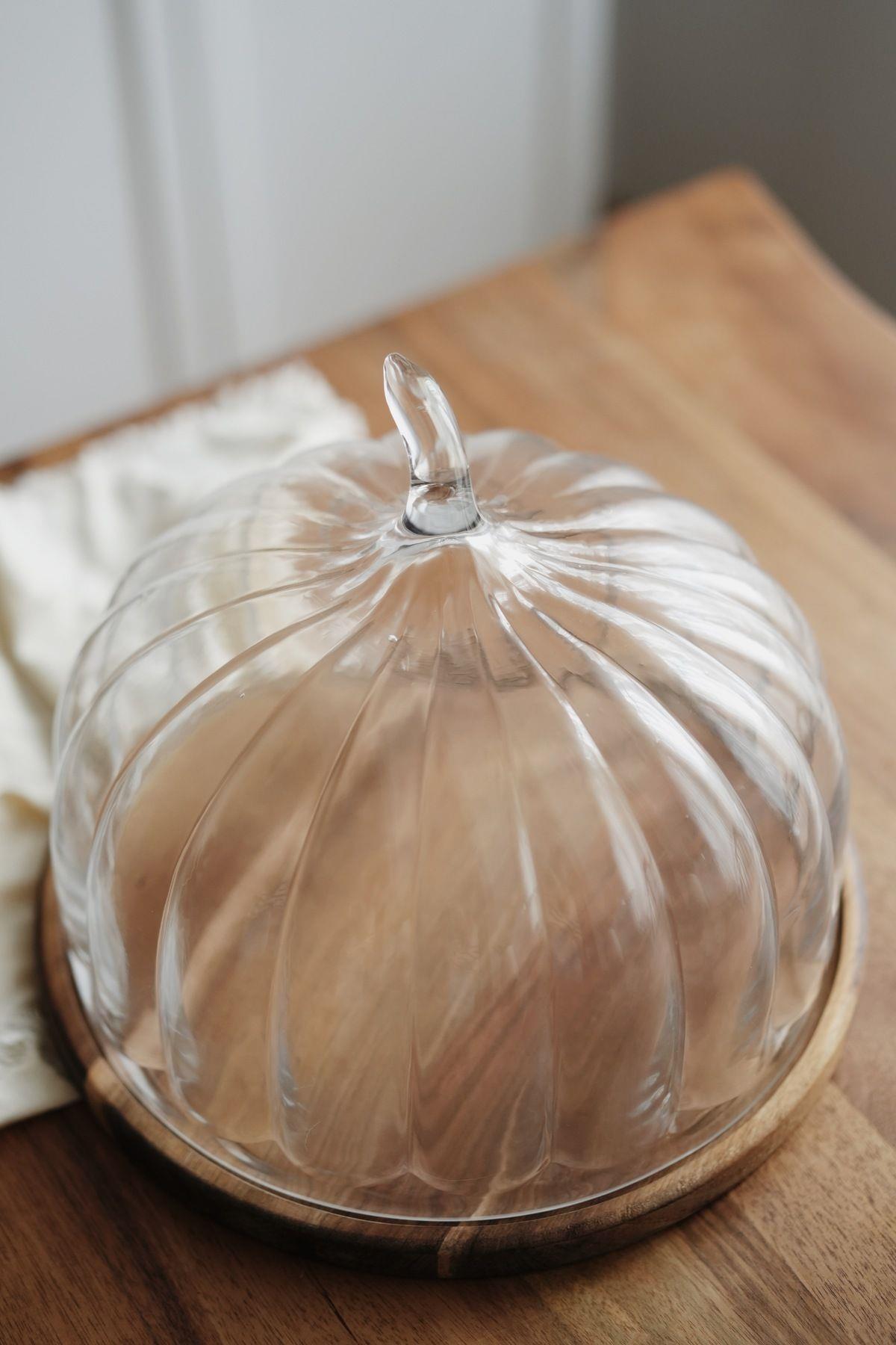 Terry Akasya Standlı Cam Kek Fanusu