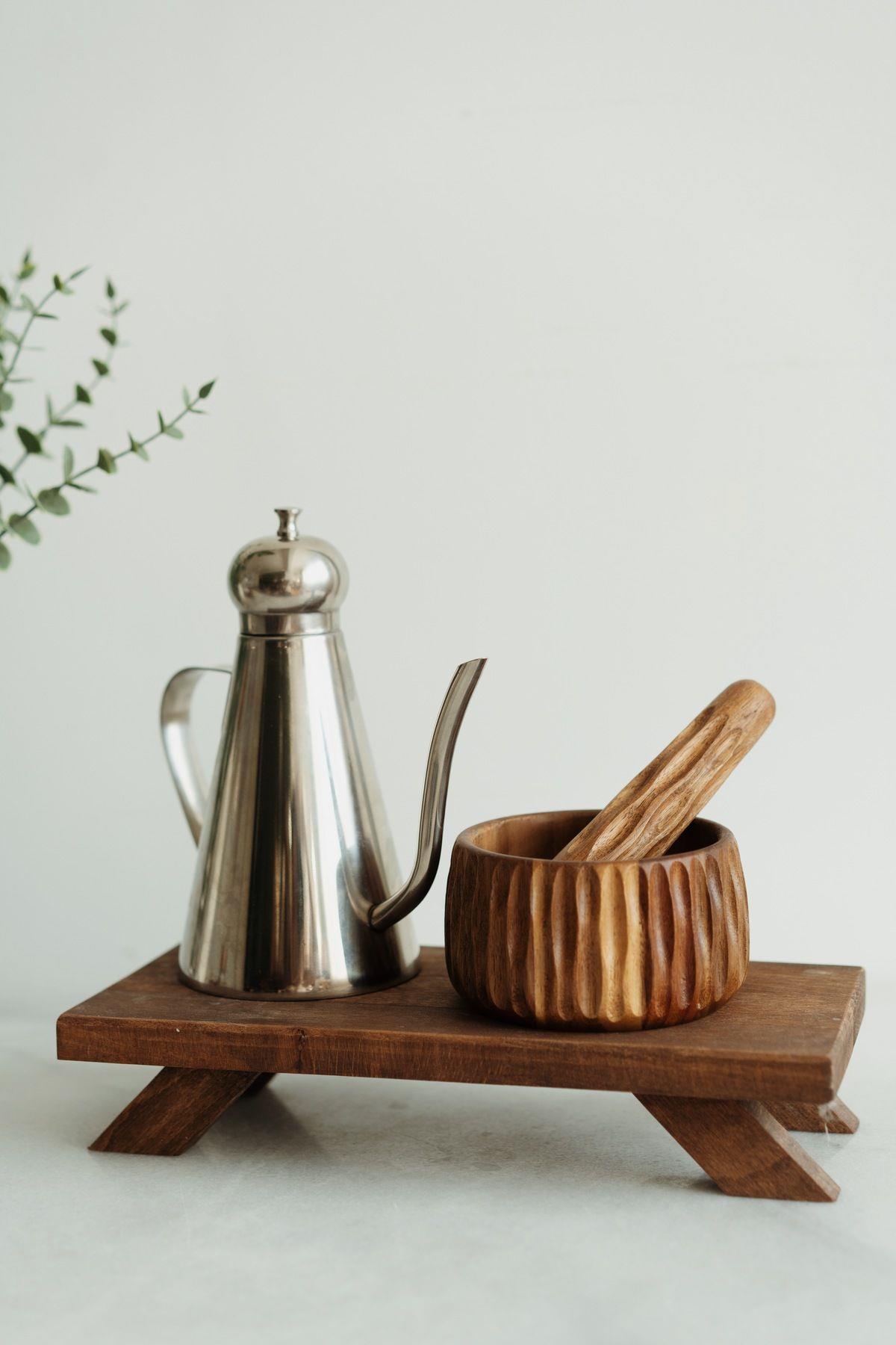 Vanessa 2'li Paslanmaz Çelik Kapaklı Yağdanlık Seti