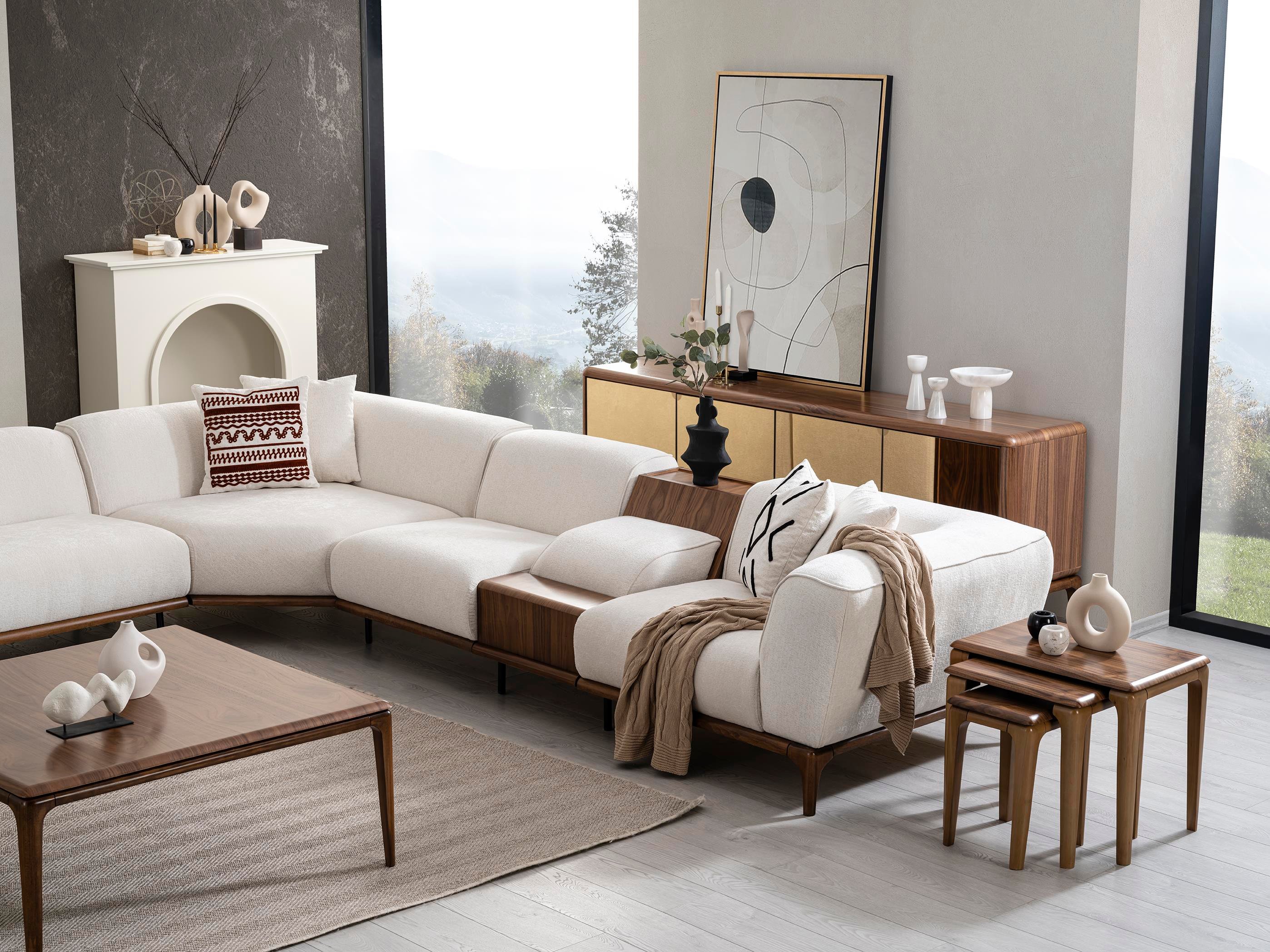 Lotus Plus Köşe 120 cm Kollu Modül