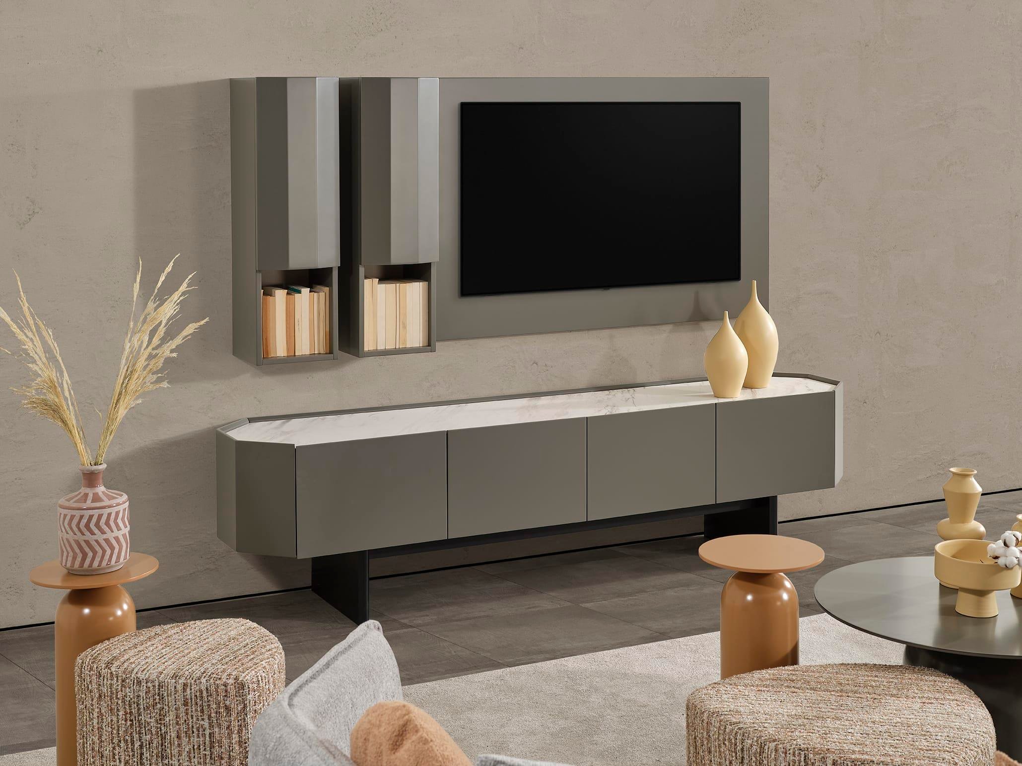 Slope Baskılı Tv Ünite Alt Blok