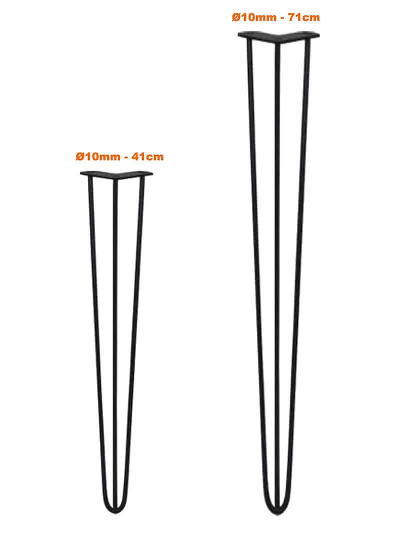 Ø10mm 41cm Üçlü Sabit Firkete Masa  Ayağı Teknobutik.com'da