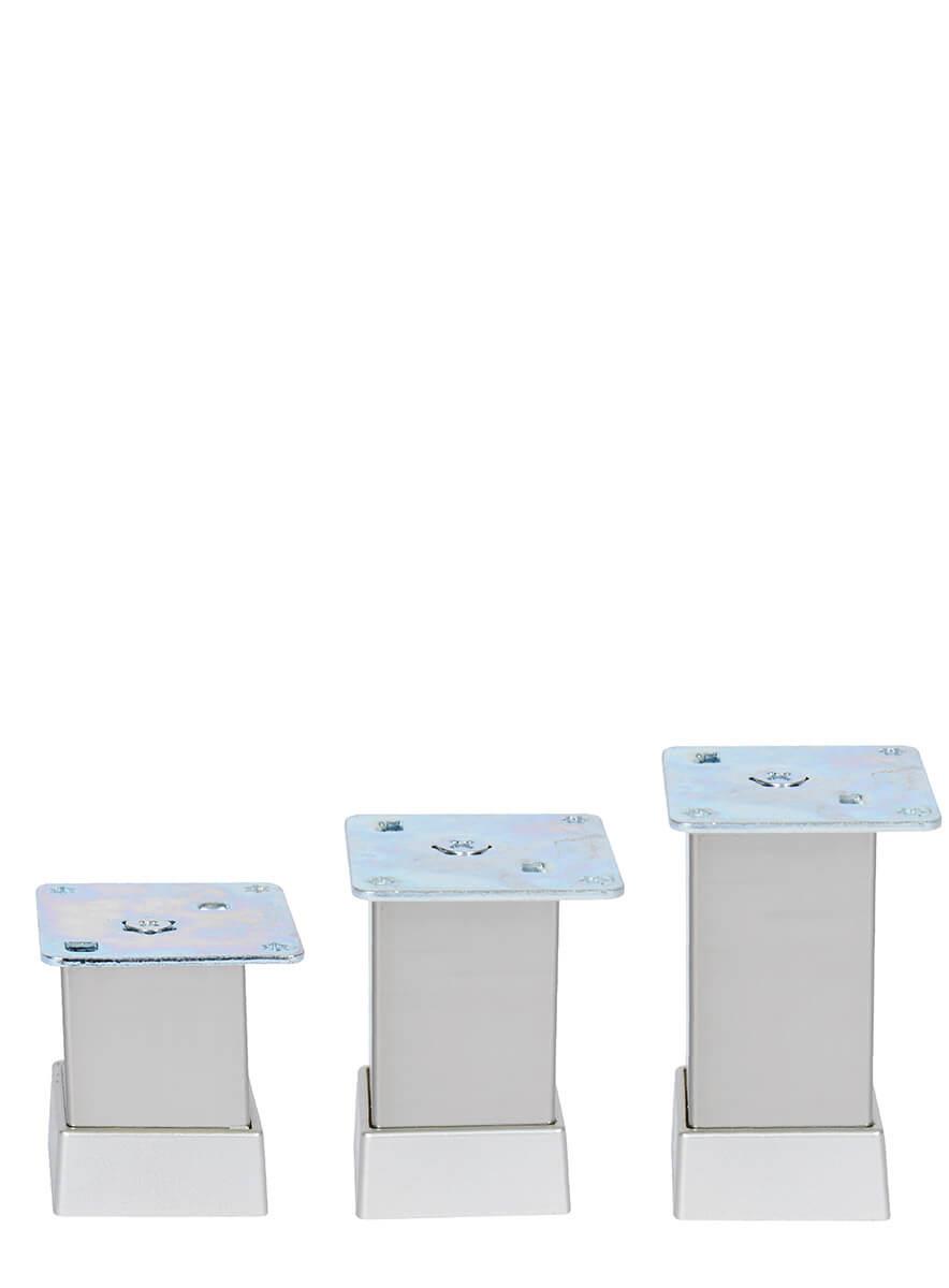 06cm 40x40mm Kare Alüminyum Düz İnoks Baza Ayağı Teknobutik.com'da