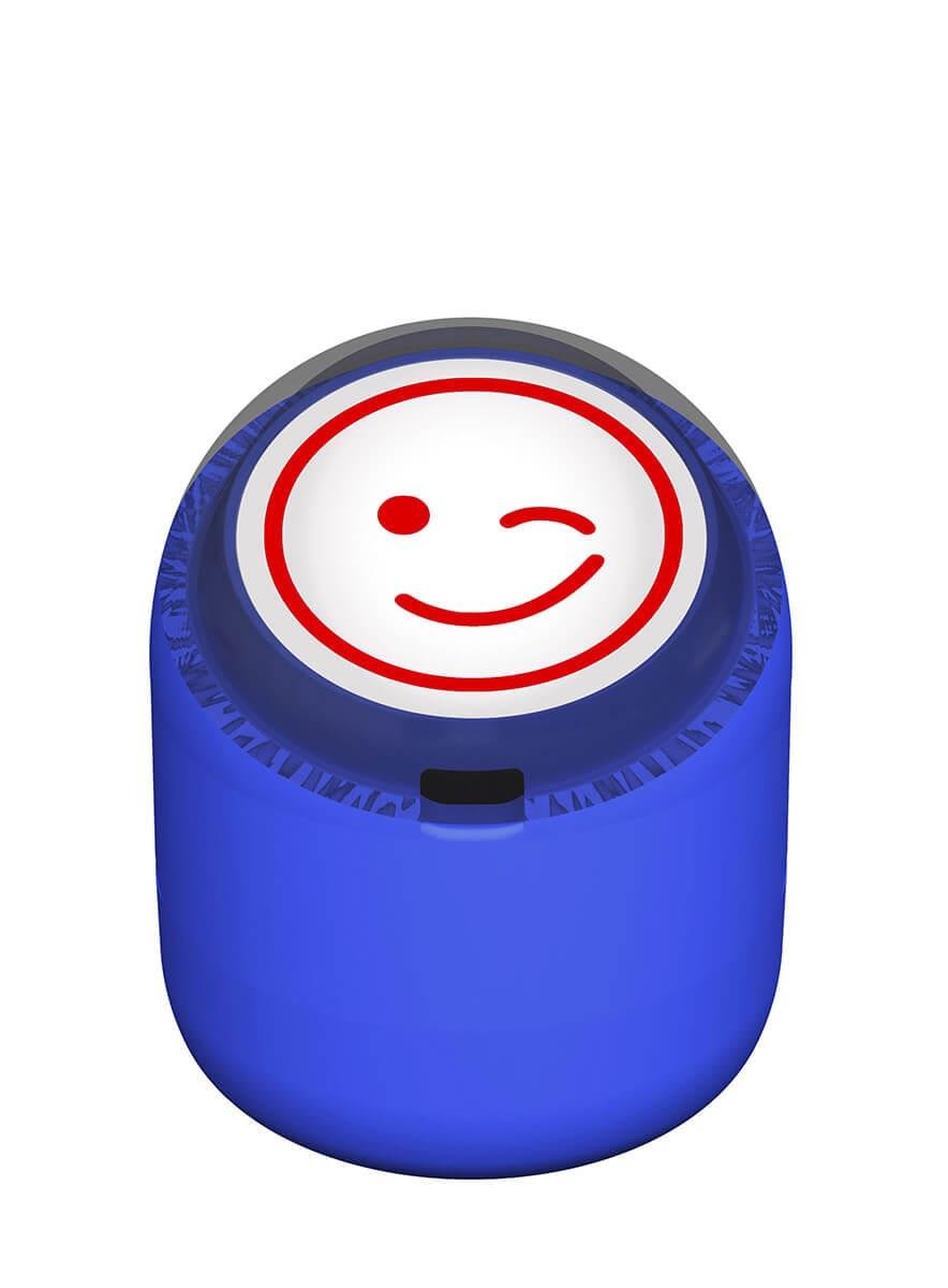 Göz Kırpan Gülen Emoji Motivasyon Kaşesi 22mm Yuvarlak Teknobutik.com'da