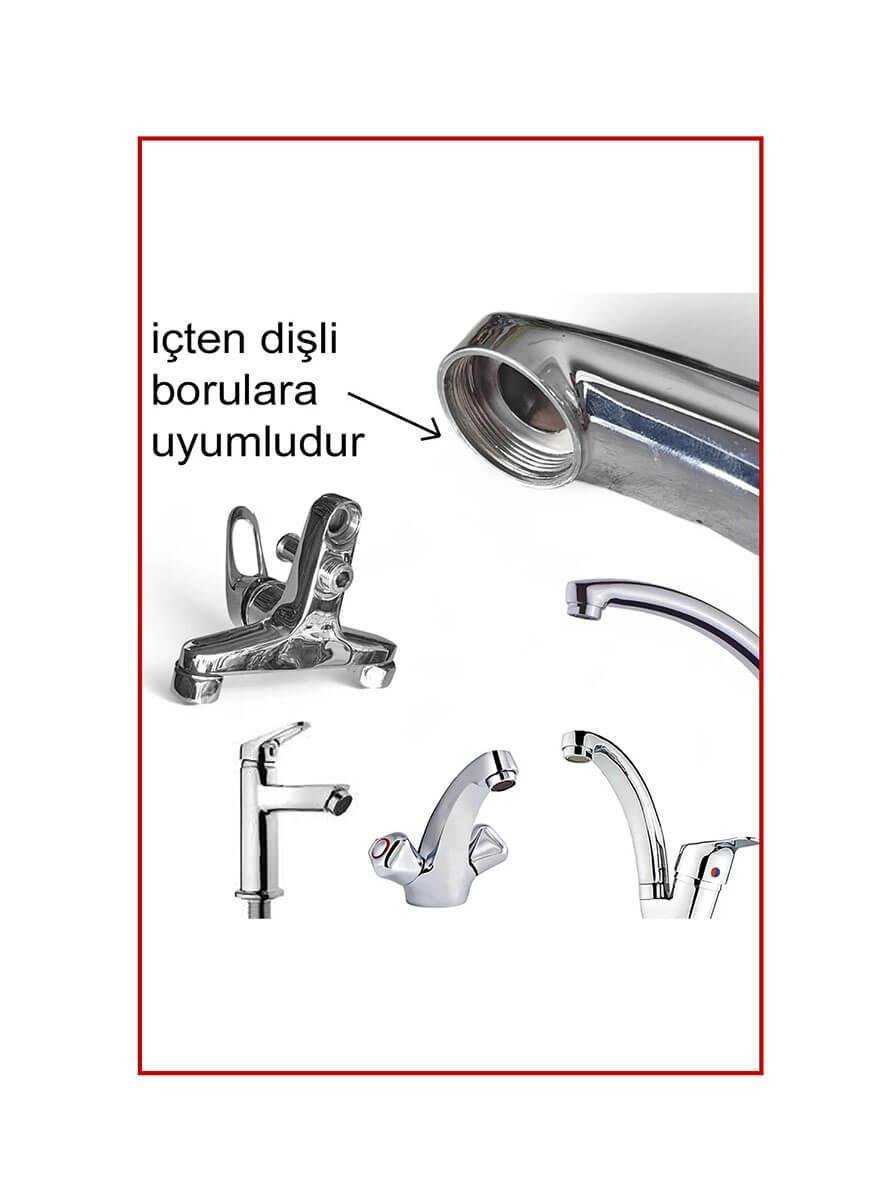 10 lu Batarya Musluk Ucu Perlatör Dış Dişli Teknobutik.com'da