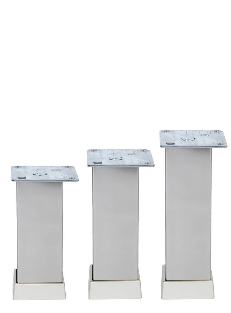 12cm 40x40mm Kare Alüminyum Düz İnoks Baza Ayağı Teknobutik.com'da