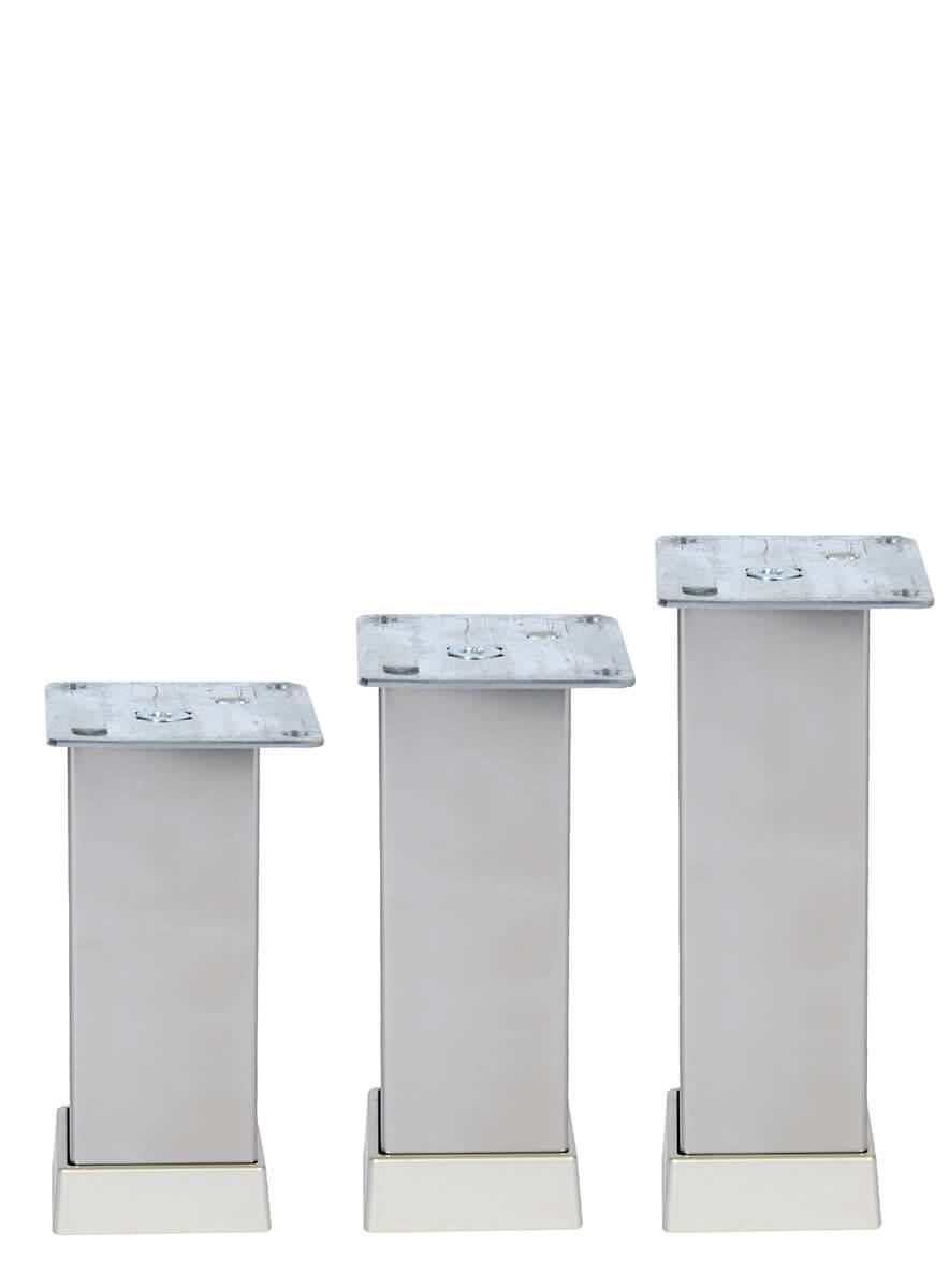 12cm 40x40mm Kare Alüminyum Düz İnoks Baza Ayağı Teknobutik.com'da