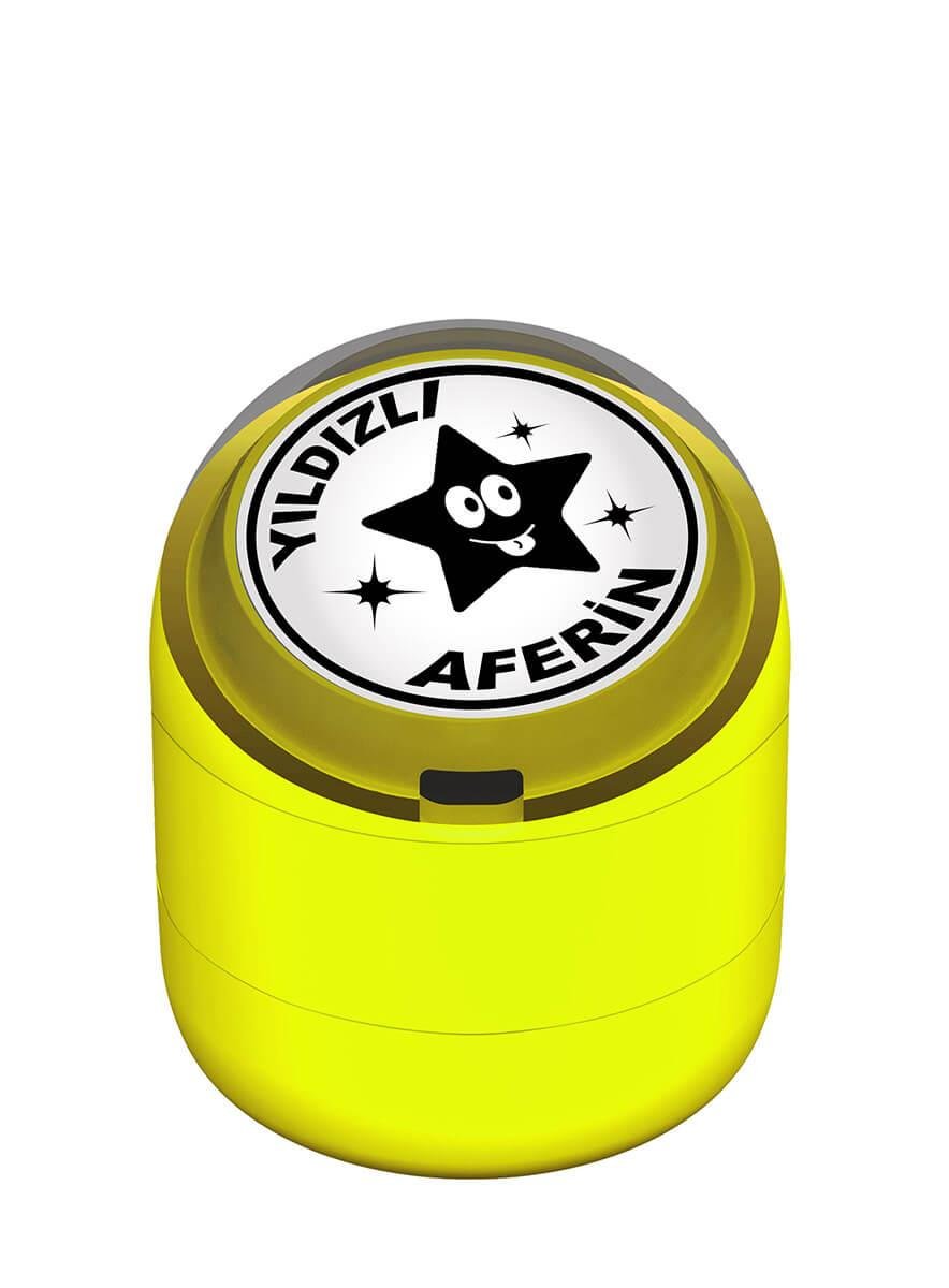 Yıldızlı Aferin Motivasyon Kaşesi 22mm Yuvarlak Teknobutik.com'da