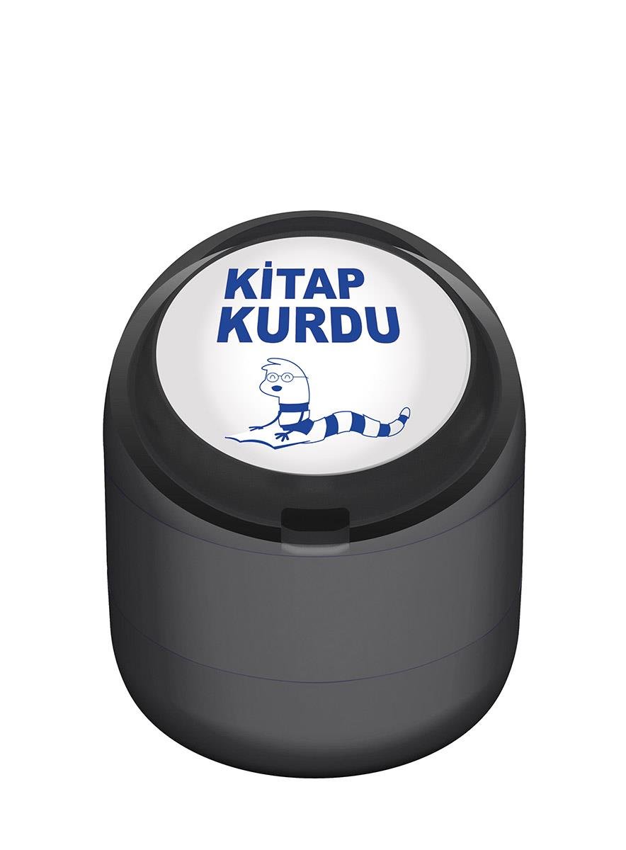 Kitap Kurdu Motivasyon Kaşesi 22mm Yuvarlak Teknobutik.com'da