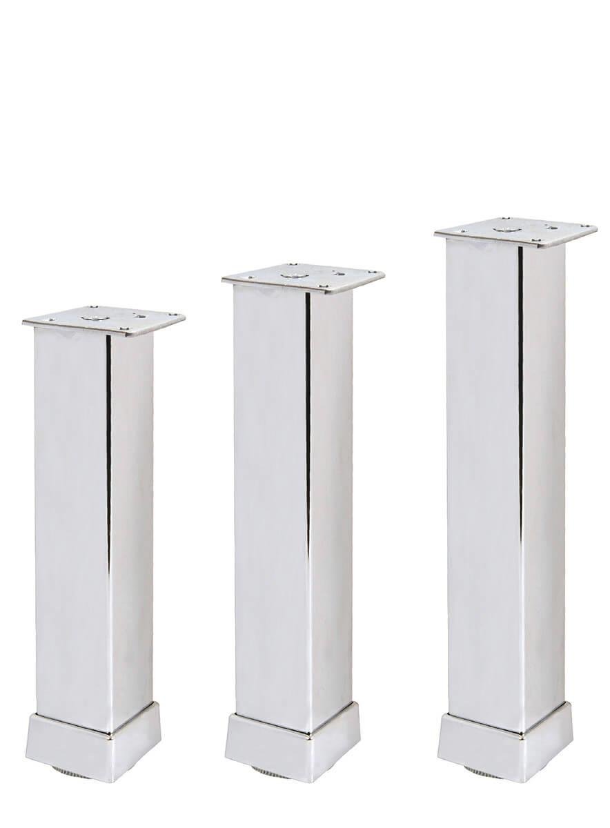 25cm 40x40mm Kare Alüminyum Düz Krom Baza Ayağı Teknobutik.com'da