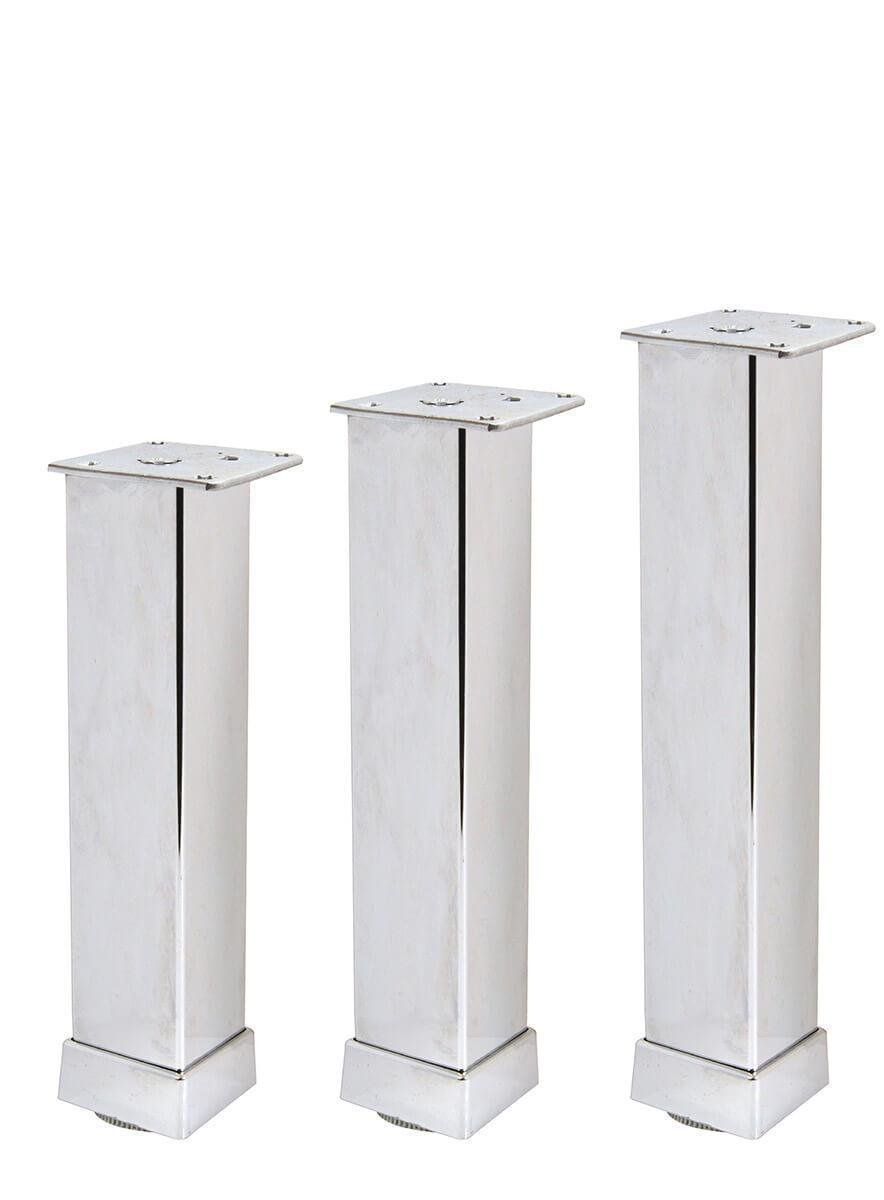 25cm 40x40mm Kare Alüminyum Düz Parlak Eloksal Baza Ayağı Teknobutik.com'da