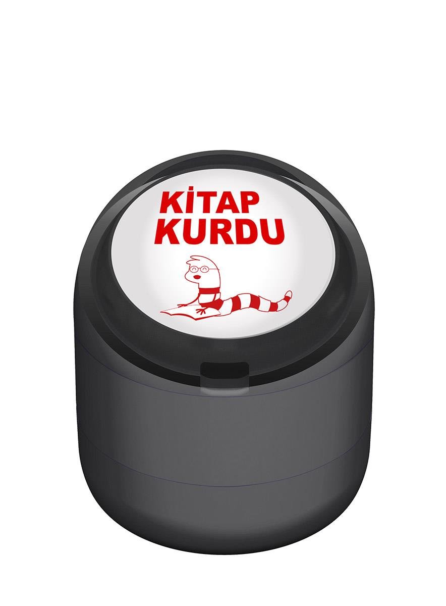 Kitap Kurdu Motivasyon Kaşesi 22mm Yuvarlak Teknobutik.com'da