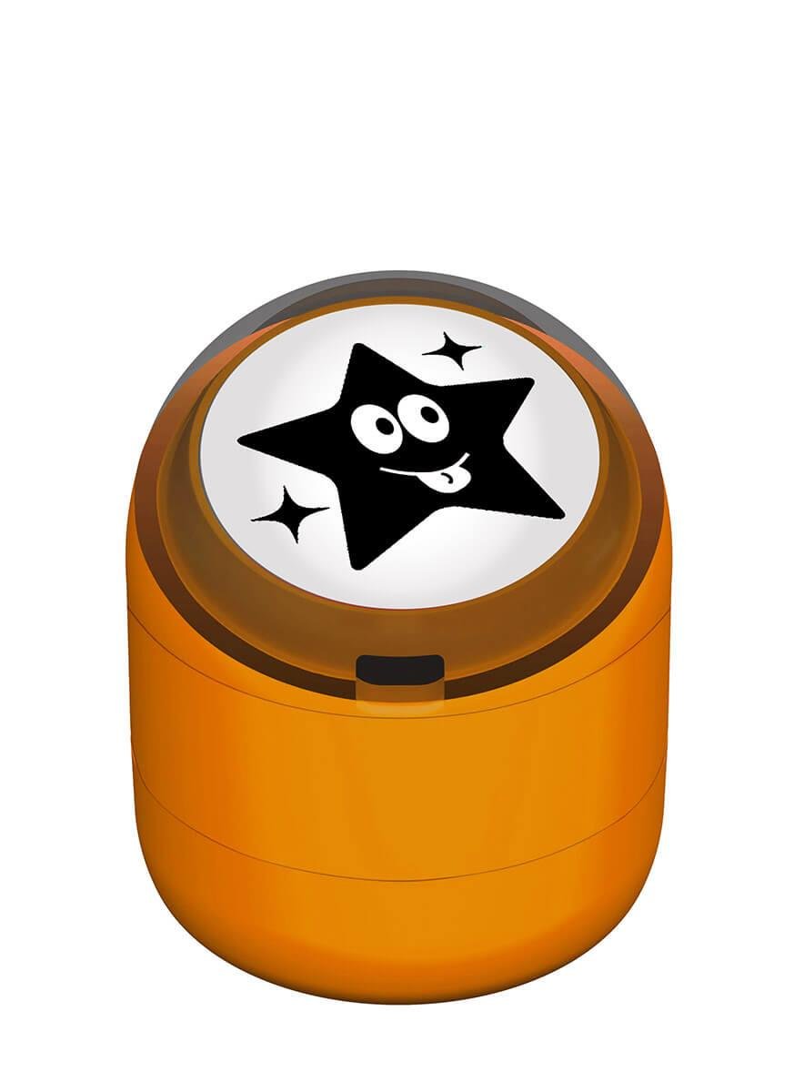 Şakacı Yıldız Emojili Motivasyon Kaşesi 22mm Yuvarlak Teknobutik.com'da