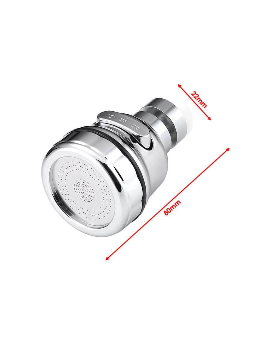 3 Fonksiyonlu Tasarruflu 360 Derece Krom Kaplama Musluk Ucu Teknobutik.com'da