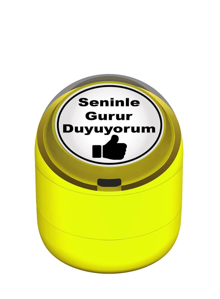 Seninle Gurur Duyuyorum Motivasyon Kaşesi 22mm Yuvarlak Teknobutik.com'da